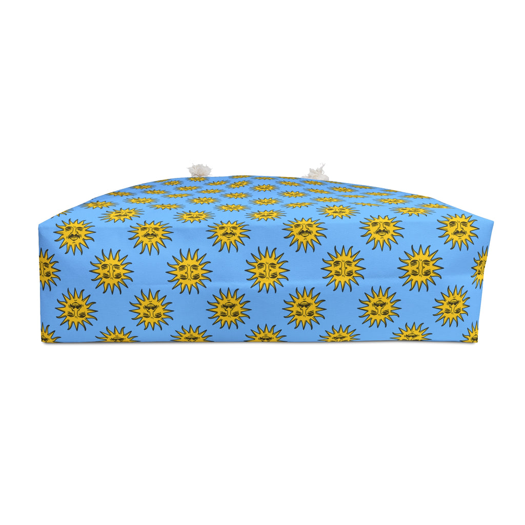 EL SOL Pedro Pascal Sun Portrait All-Over-Print Weekender Tote Bag // Roomy Weekender Tote - Sunny Smile Graphic