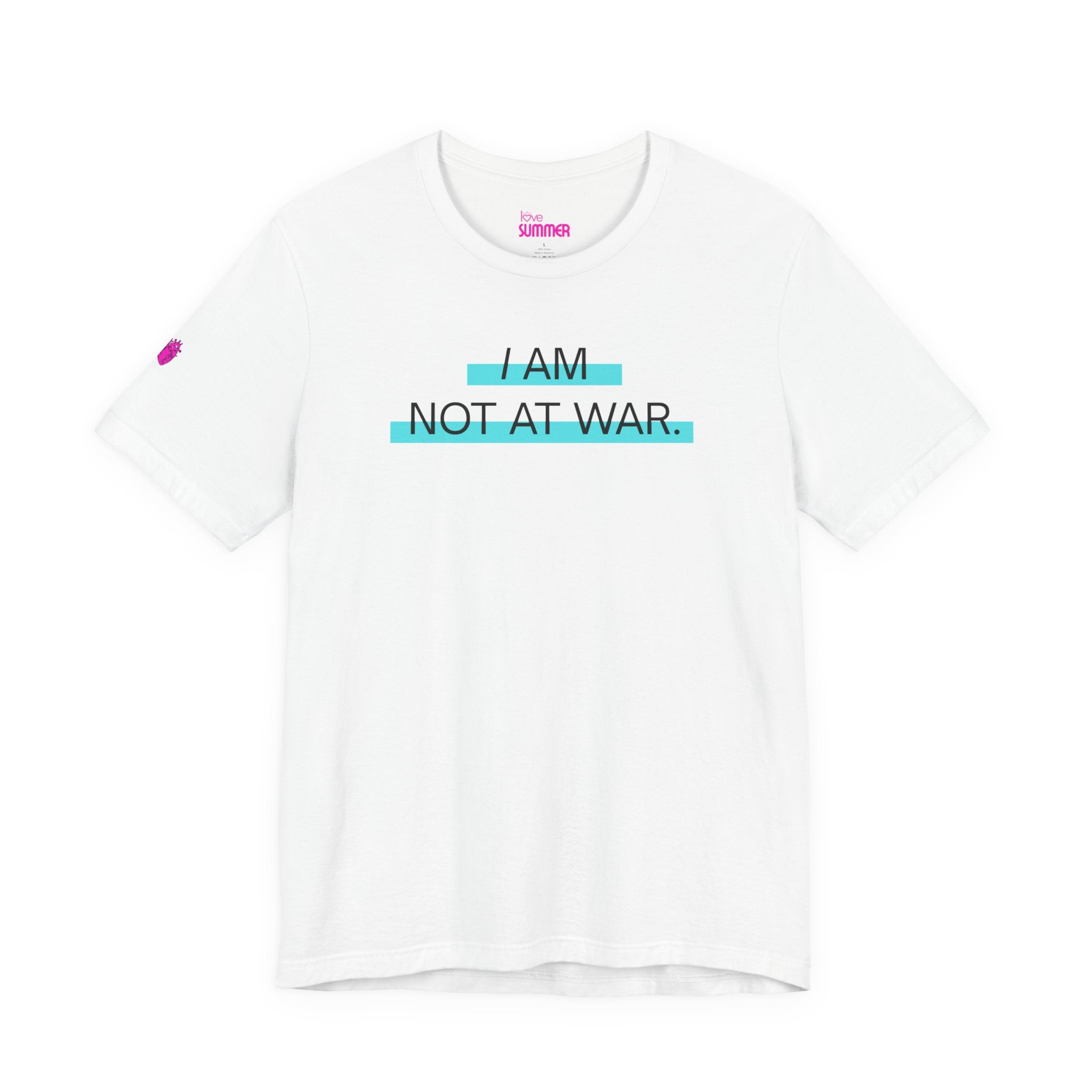 I AM NOT AT WAR Tee // Premium Cotton Unisex T-shirt - Minimalist Peace Statement Tee