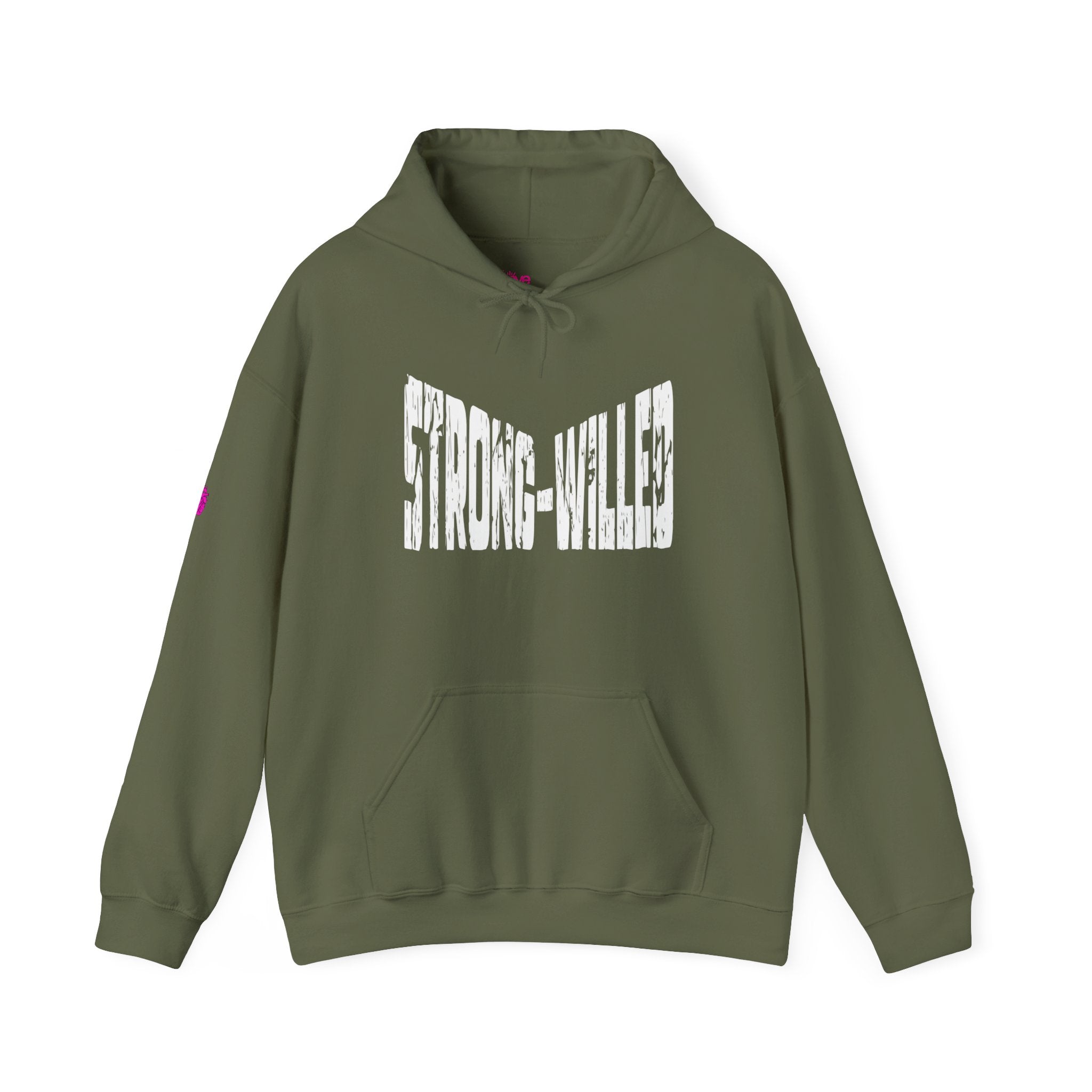 STRONG WILLED Statement Hoodie // Soft Cotton Hooded Sweatshirt - Strength Hoodie