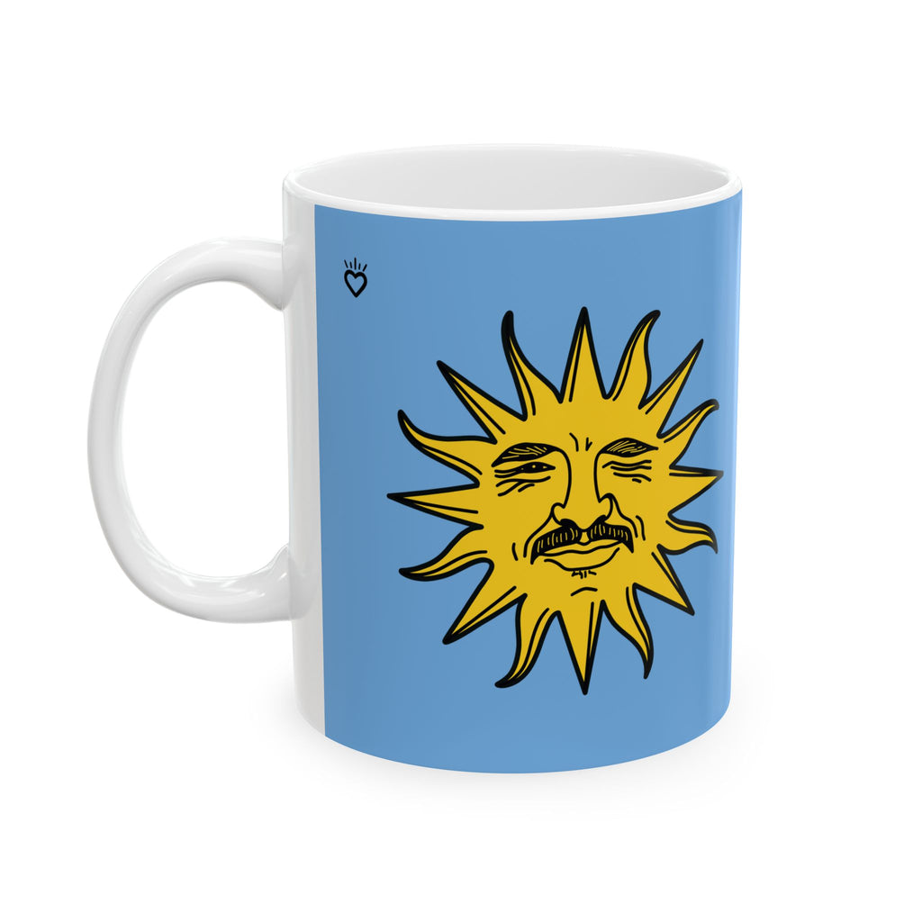 EL SOL Pedro Pascal Sun Portrait Mug // Durable Ceramic Mug - 11 oz, 15 oz