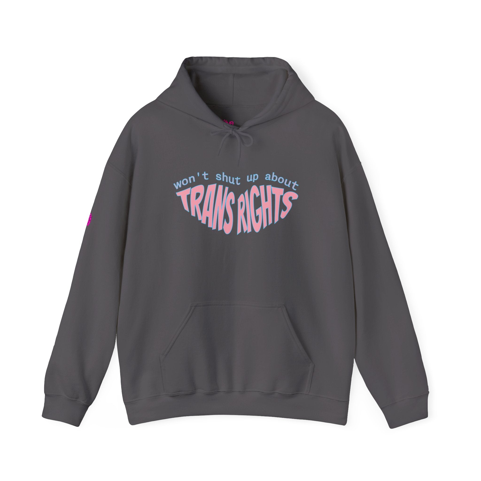 Won't Shut Up About Trans Rights Hoodie // Soft Cotton Hooded Sweatshirt - Trans Rights Hoodie