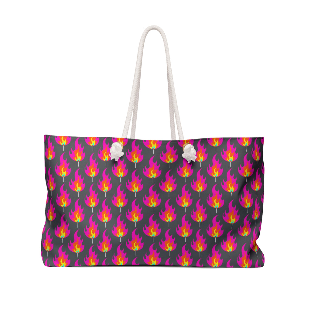 REIGNITE Heart-flame All-Over-Print Weekender Tote Bag // Roomy Weekender Tote - Original Watercolor Art Bag