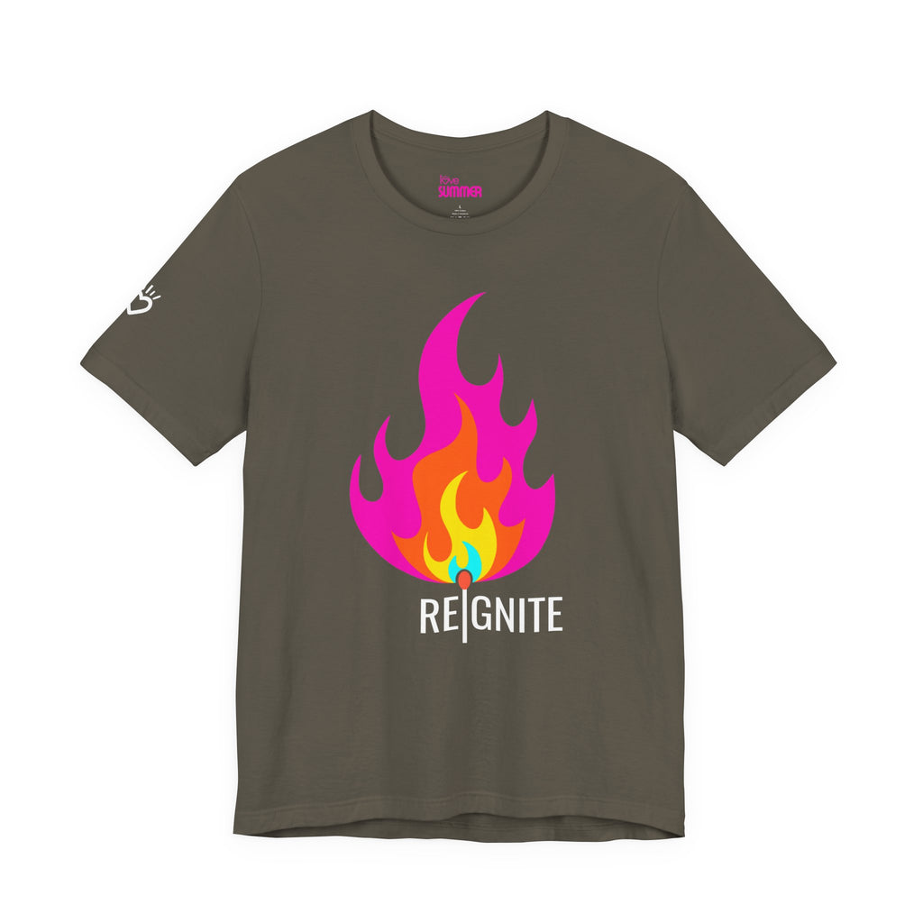 REIGNITE Heartflame Tee // Premium Cotton Unisex T-Shirt | Inspirational
