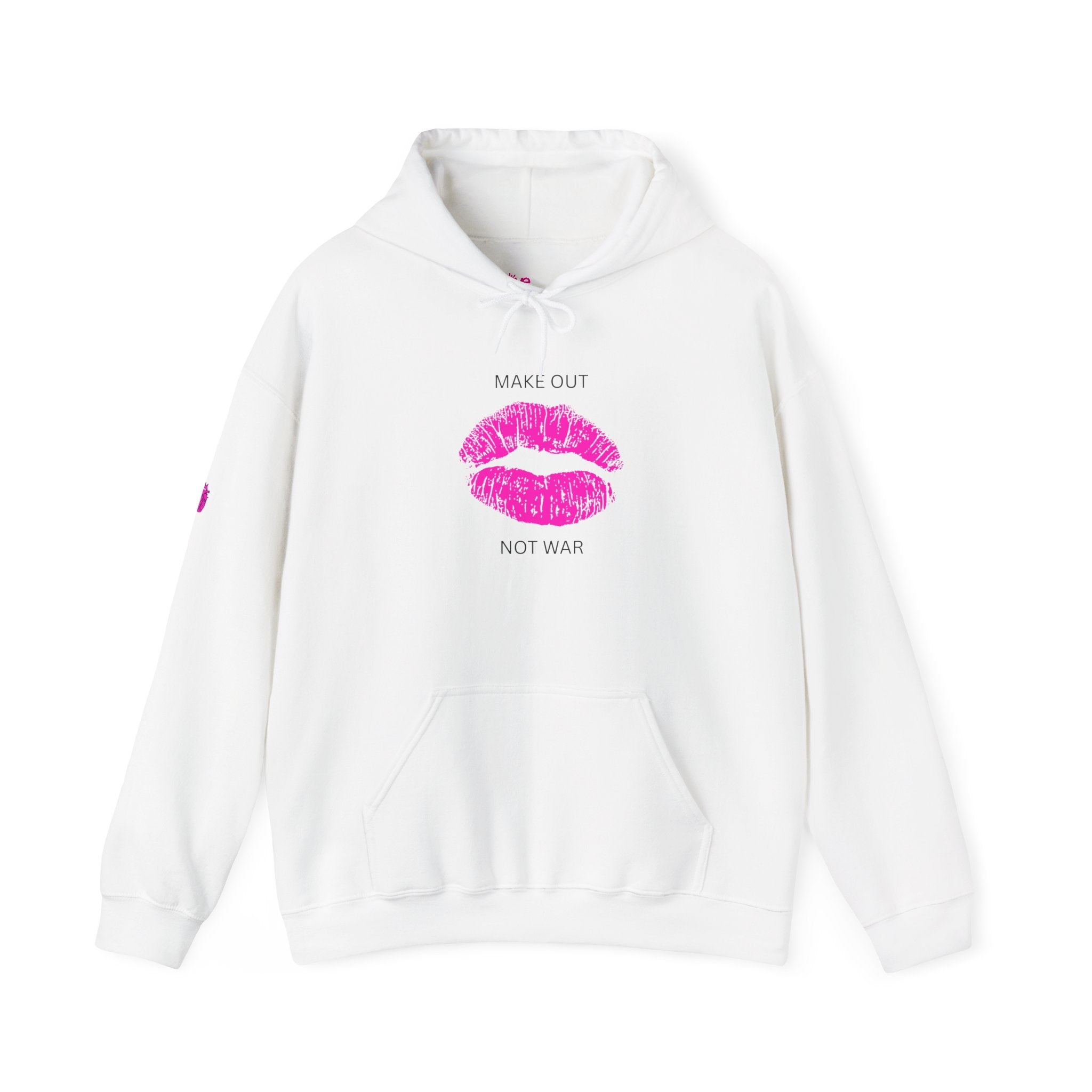 MAKE OUT, NOT WAR Hoodie // Soft Cotton Hooded Sweatshirt - Priorities Statement Hoodie