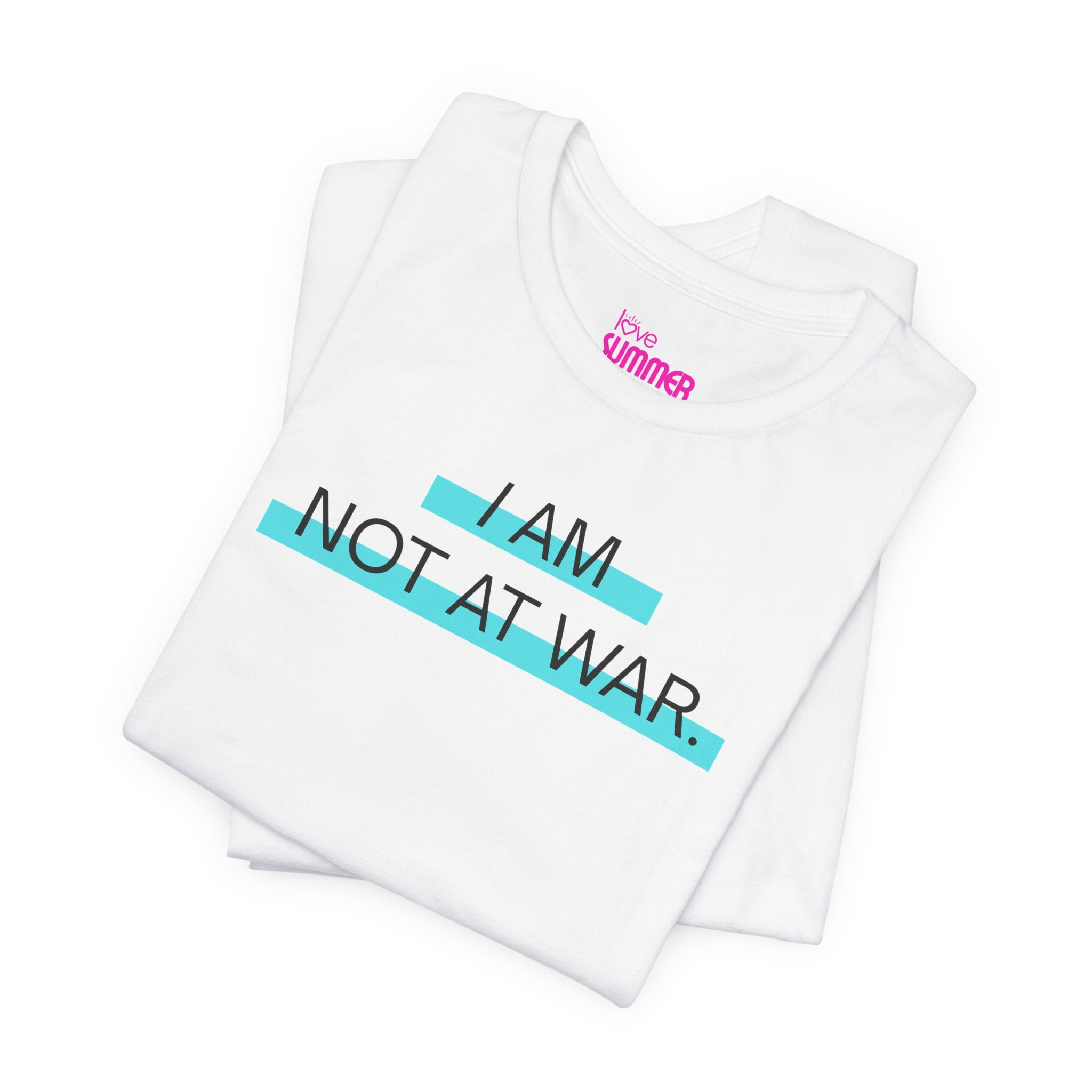 I AM NOT AT WAR Tee // Premium Cotton Unisex T-shirt - Minimalist Peace Statement Tee