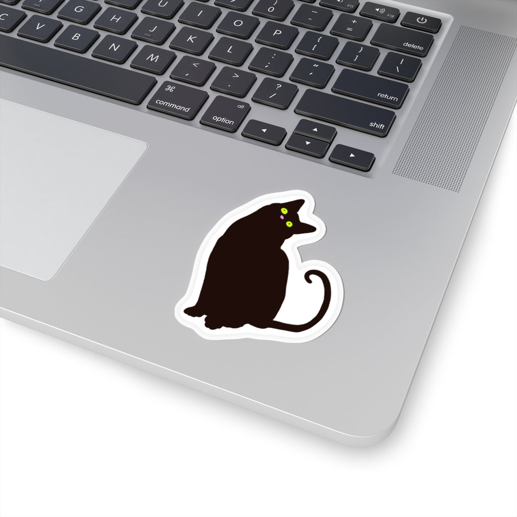 NO THOUGHTS, ONLY MAYHEM — Kiss-Cut Sticker | Funny Cat Vinyl