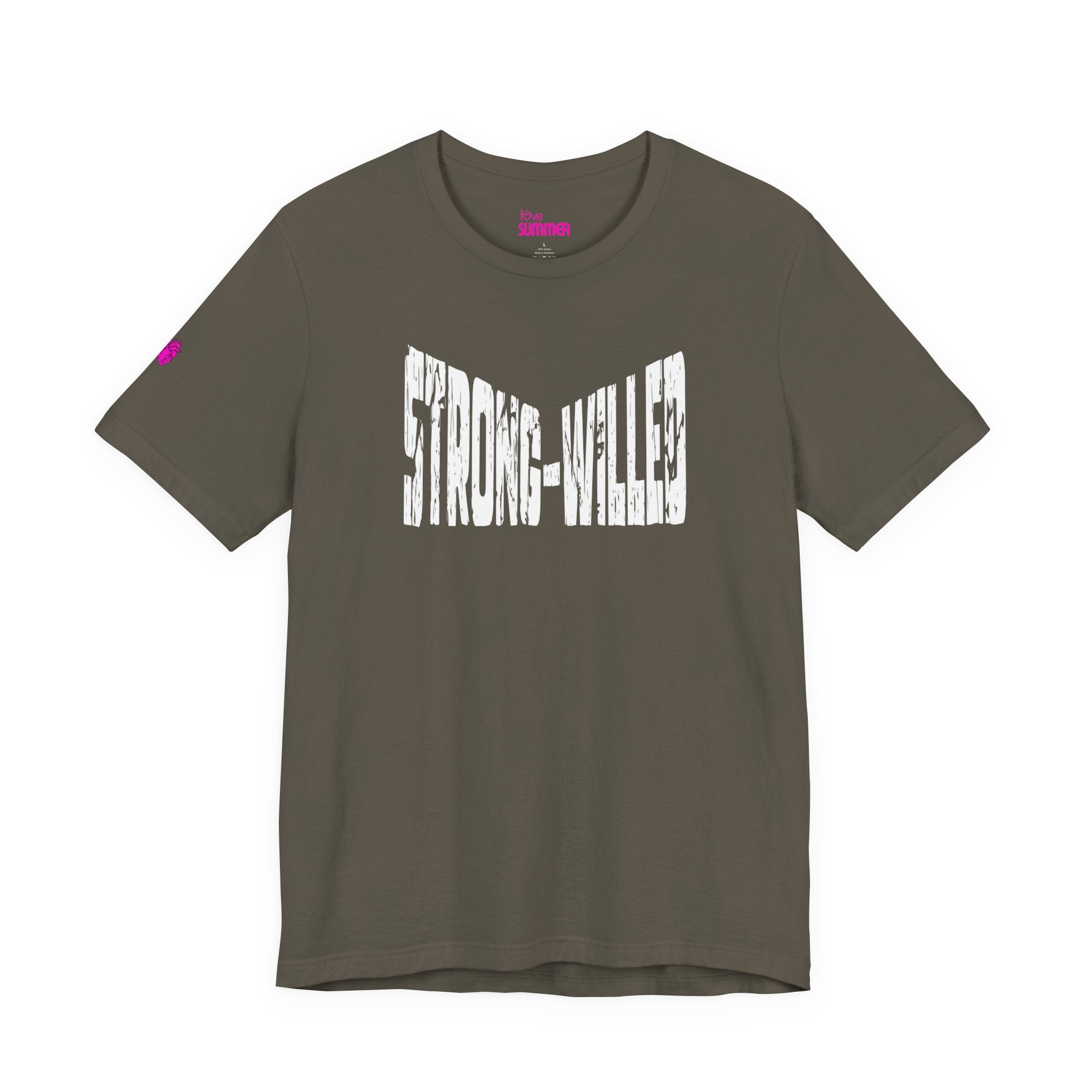 STRONG-WILLED Declaration Tee // Premium Cotton T-shirt - Inspiration, Motivation