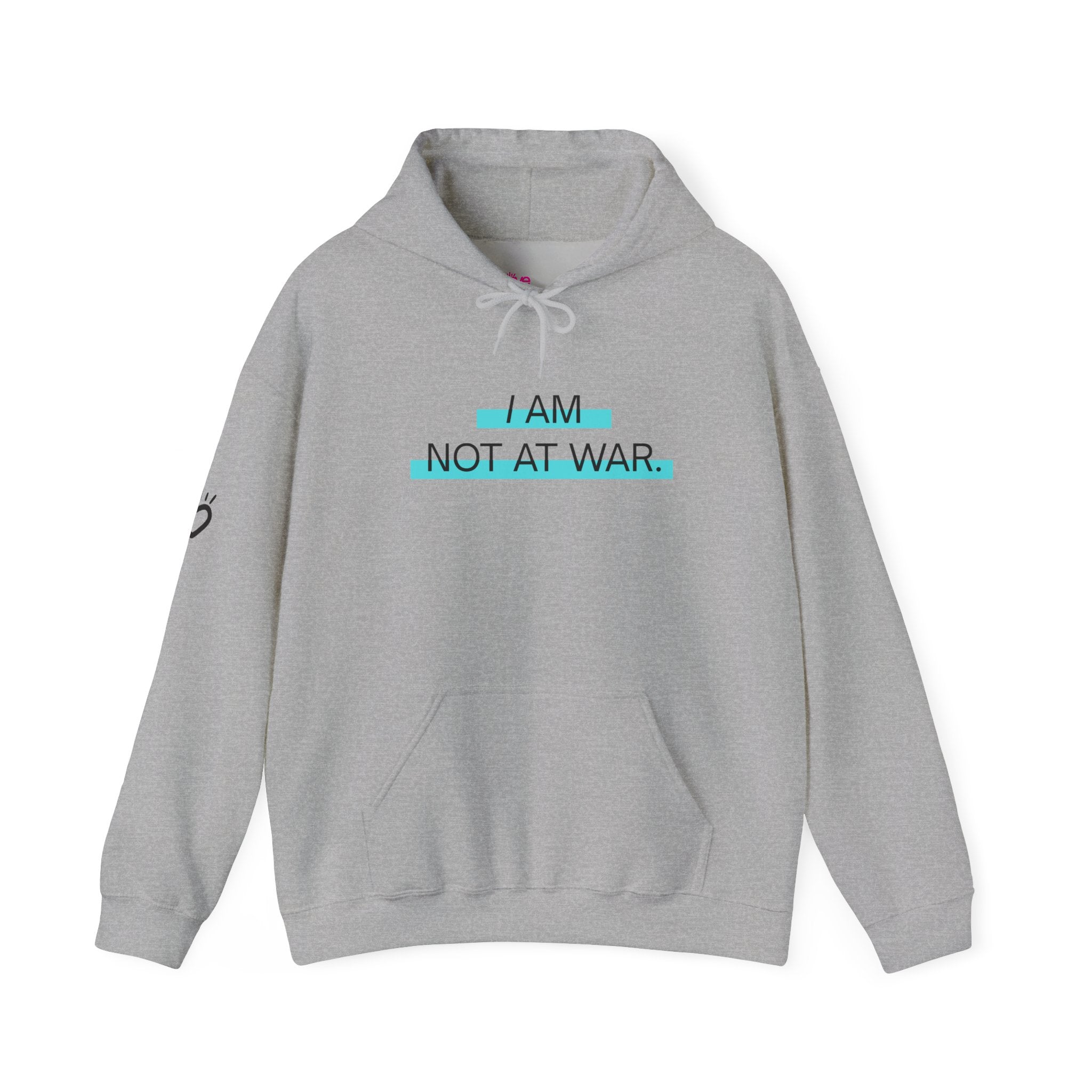 I AM NOT AT WAR Peace Hoodie // Premium Cotton Hooded Sweatshirt - Protest Hoodie
