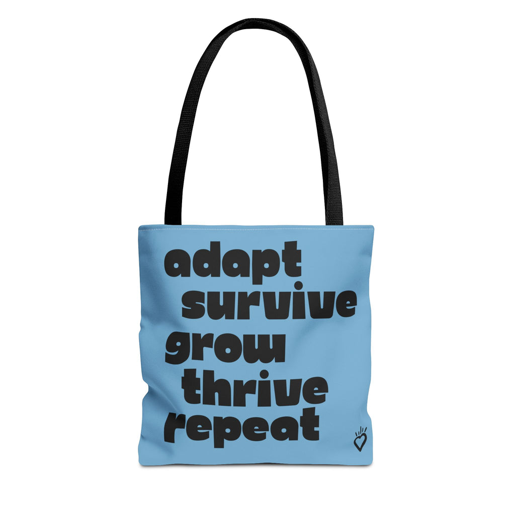 ADAPT, SURVIVE, GROW, THRIVE Cycle Everyday Tote // Compact Tote Bag - Artists, Creatives