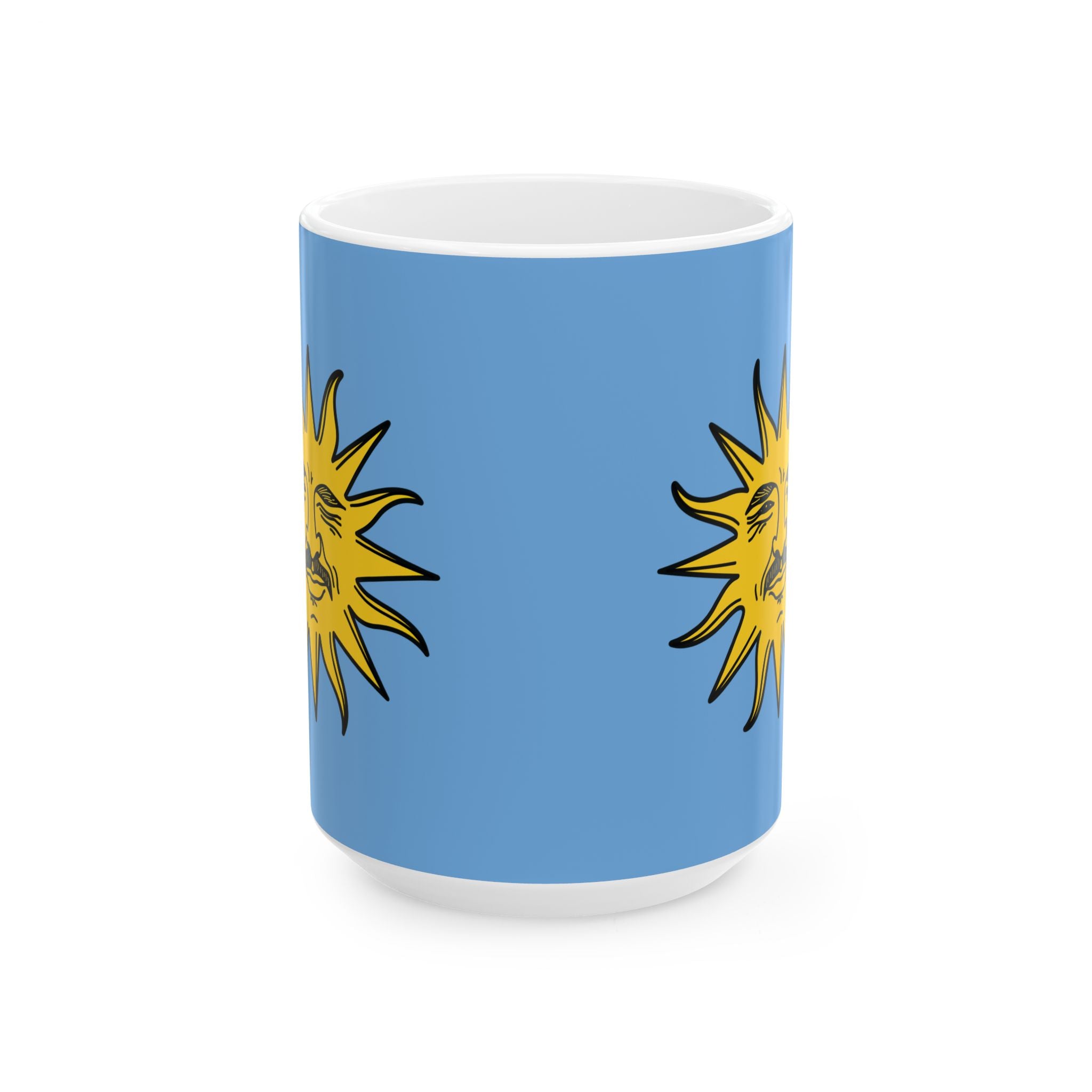 EL SOL Pedro Pascal Sun Portrait Mug // Durable Ceramic Mug - 11 oz, 15 oz