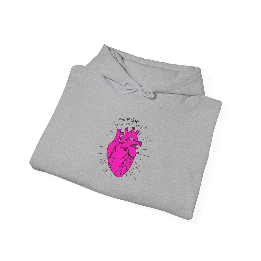 The Vibe Starts Here Hoodie (Black Print) // Soft Cotton Hoodie - Summer Leigh Hoodie