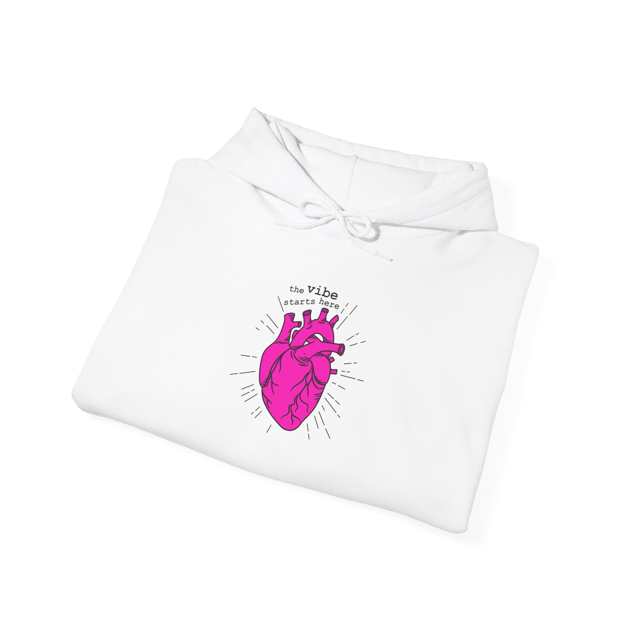 The Vibe Starts Here Hoodie (Black Print) // Soft Cotton Hoodie - Love Summer Fundraiser Hoodie