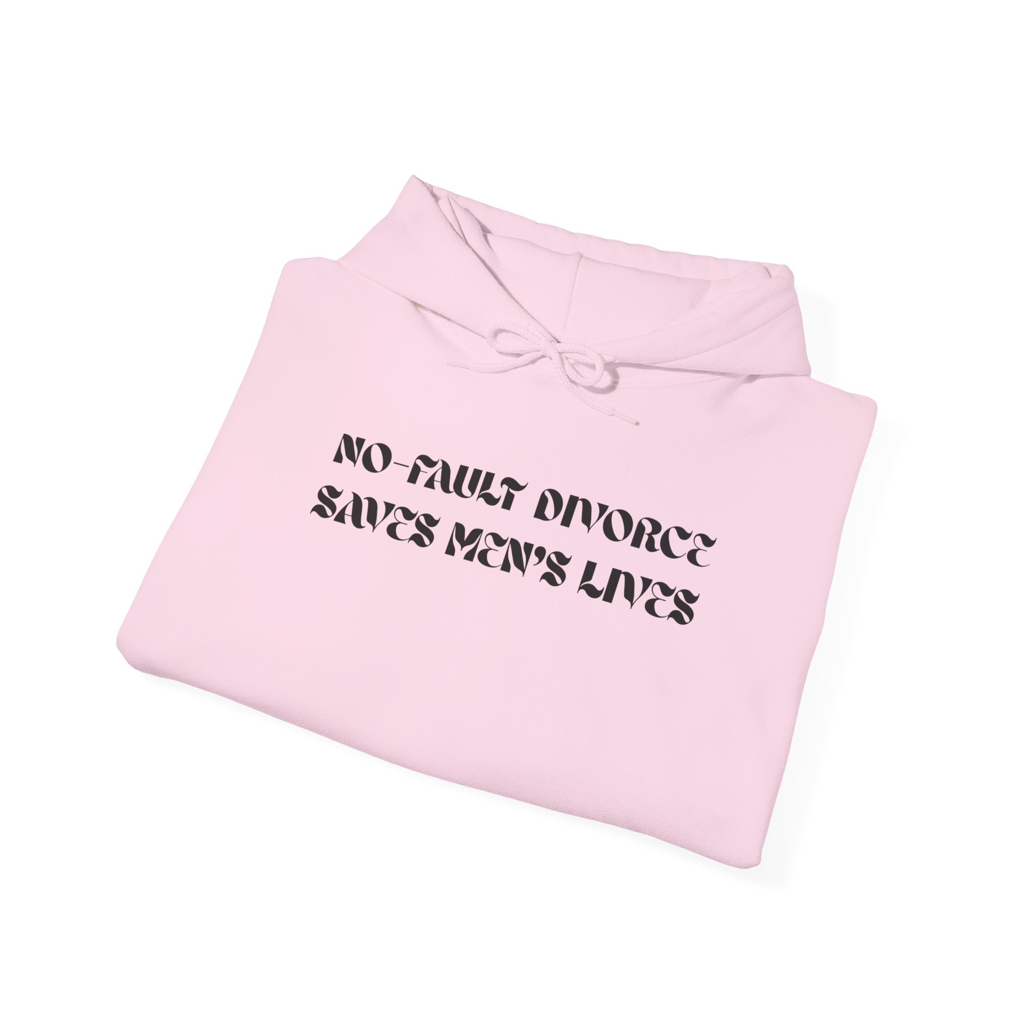 "No Fault Divorce Saves Men's Lives" Statistics Hoodie // Soft Cotton Hoodie - Bold Statement Graphic