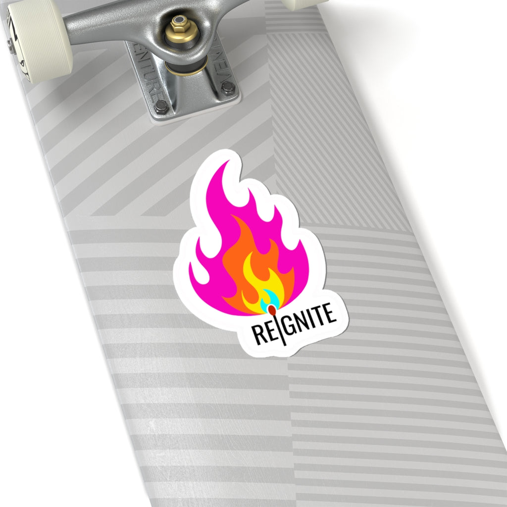 REIGNITE — Kiss-Cut Sticker | Flame & Match Motivation