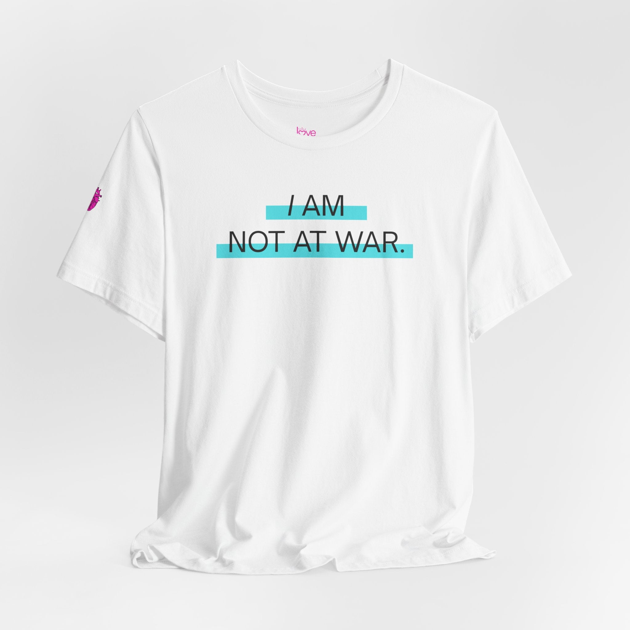 I AM NOT AT WAR Tee // Premium Cotton Unisex T-shirt - Minimalist Peace Statement Tee