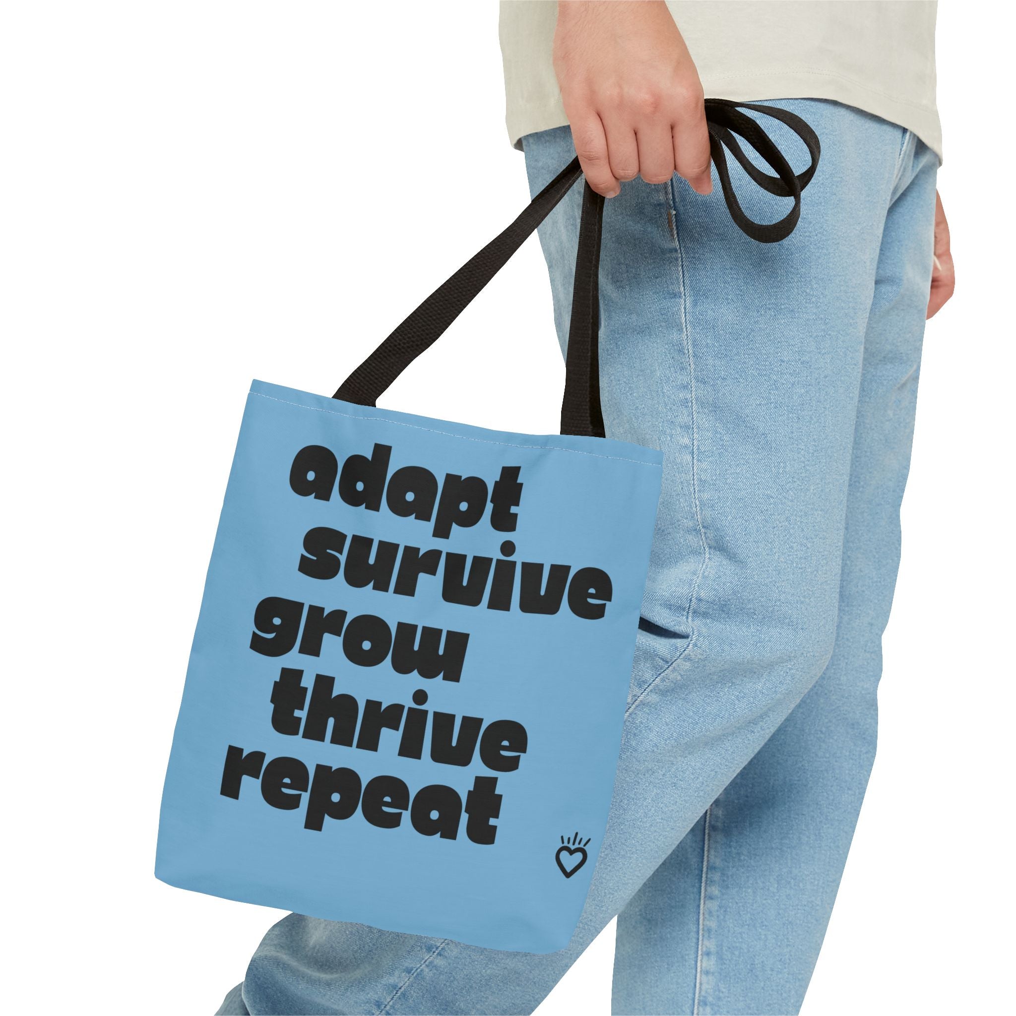 ADAPT, SURVIVE, GROW, THRIVE Cycle Everyday Tote // Compact Tote Bag - Artists, Creatives