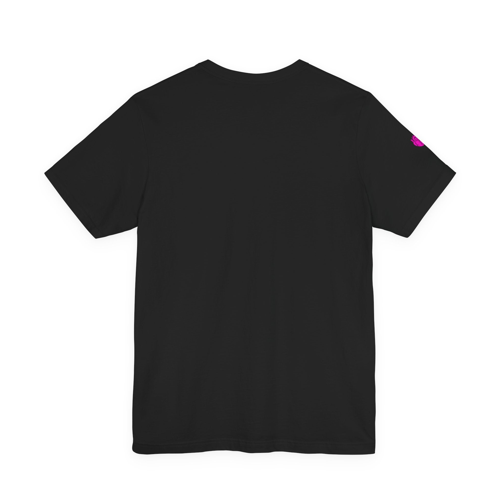 #F506B8 Love Summer Pink Color Swatch Black Tee // Premium Cotton Unisex T-shirt — Graphic Brand Tee