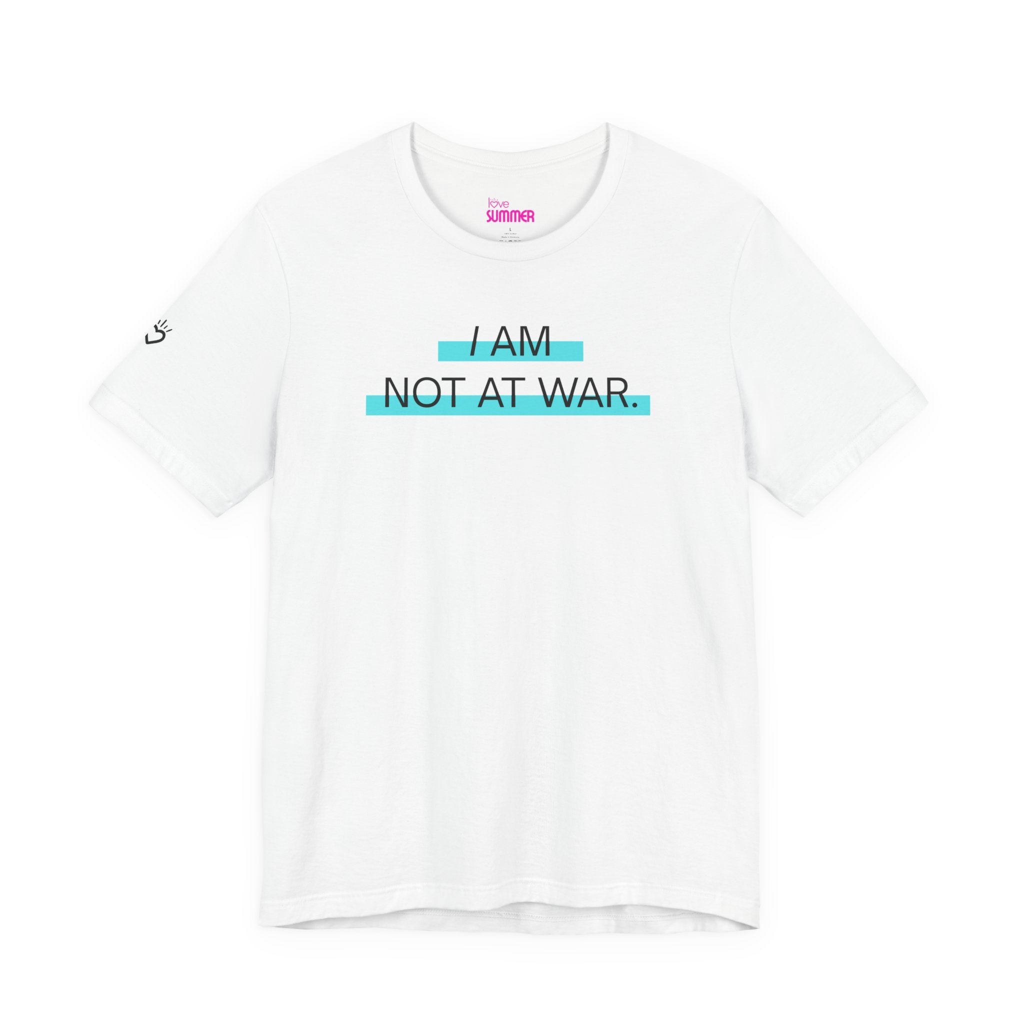 I AM NOT AT WAR Tee // Premium Cotton Unisex T-shirt - Minimalist Peace Statement Tee