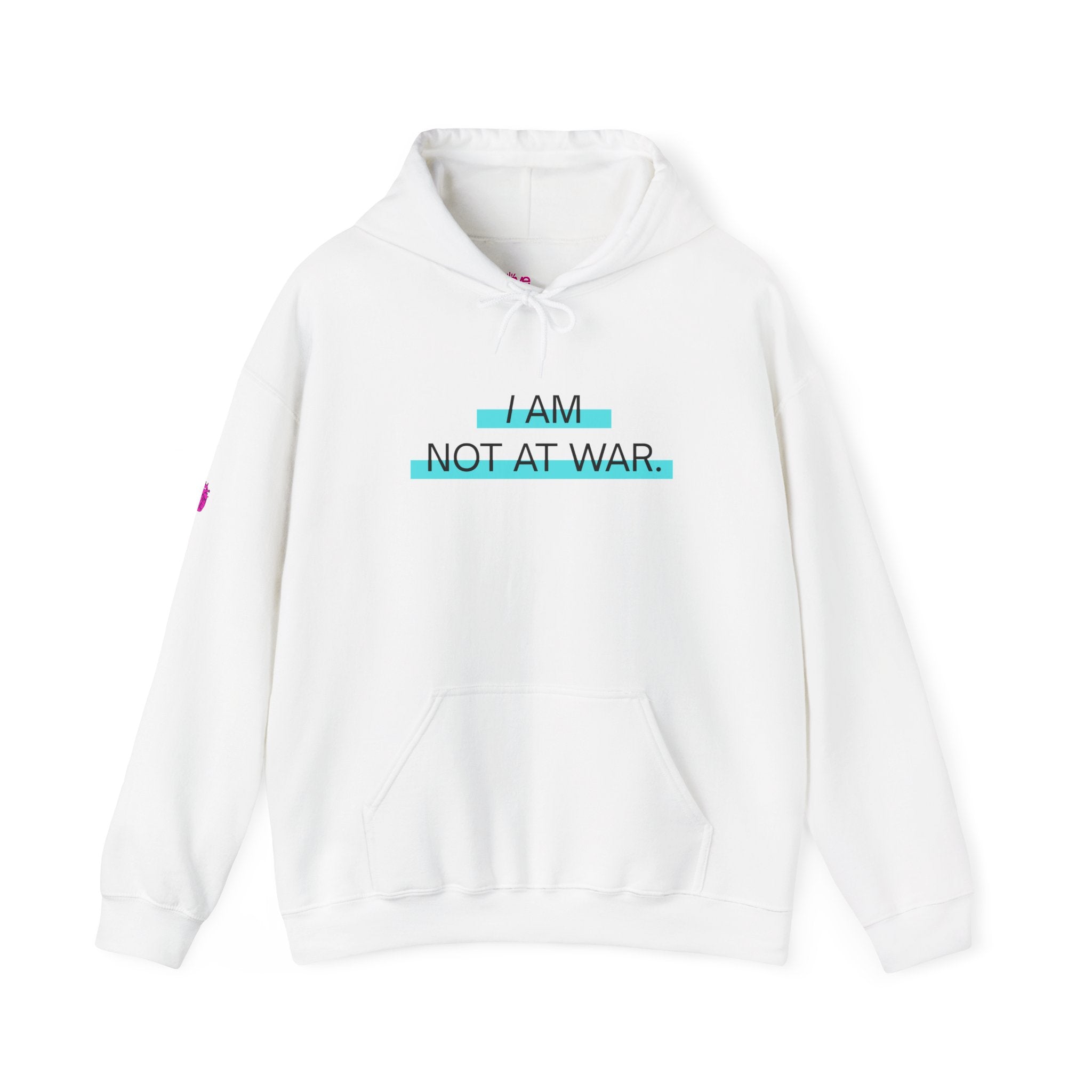 I AM NOT AT WAR Peace Hoodie // Premium Cotton Hooded Sweatshirt - Protest Hoodie