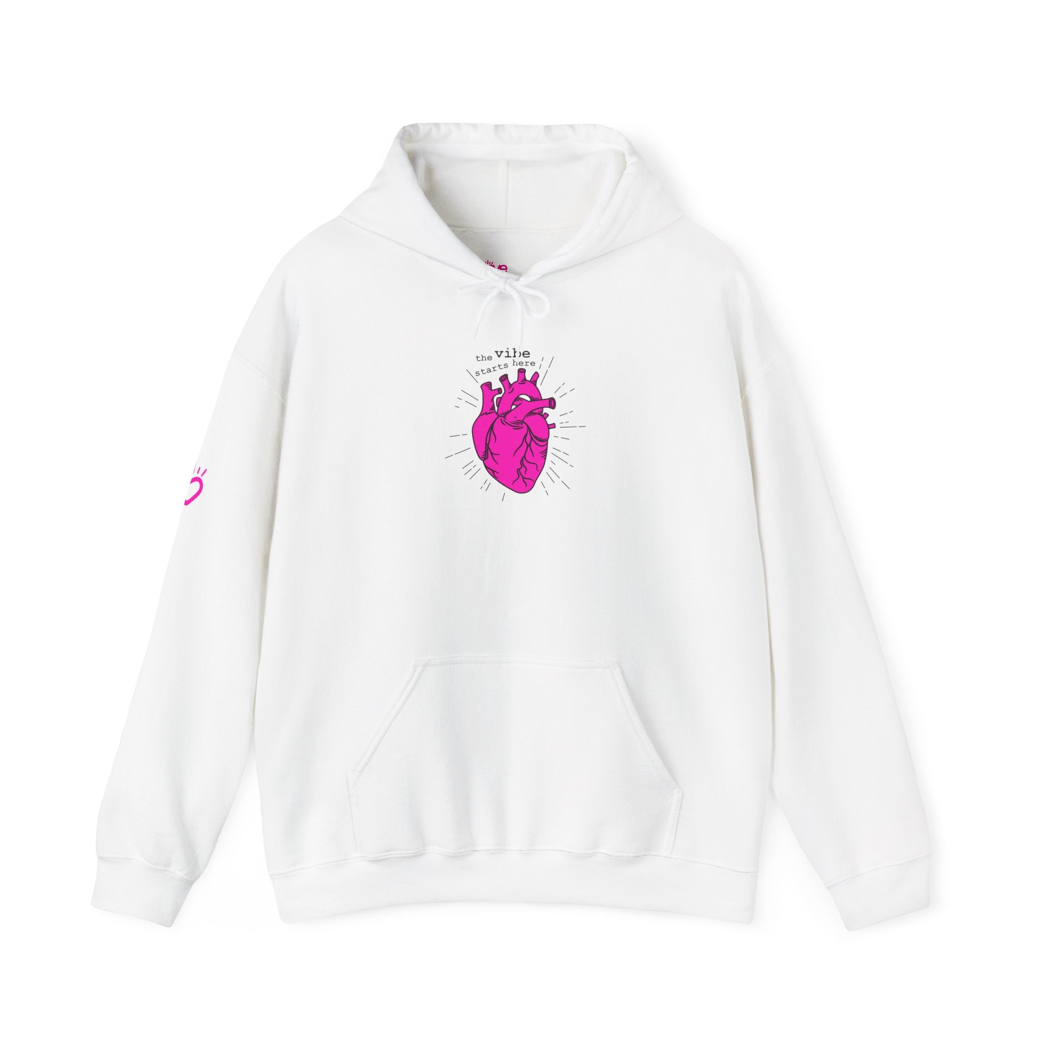 The Vibe Starts Here Hoodie (Black Print) // Soft Cotton Hoodie - Love Summer Fundraiser Hoodie