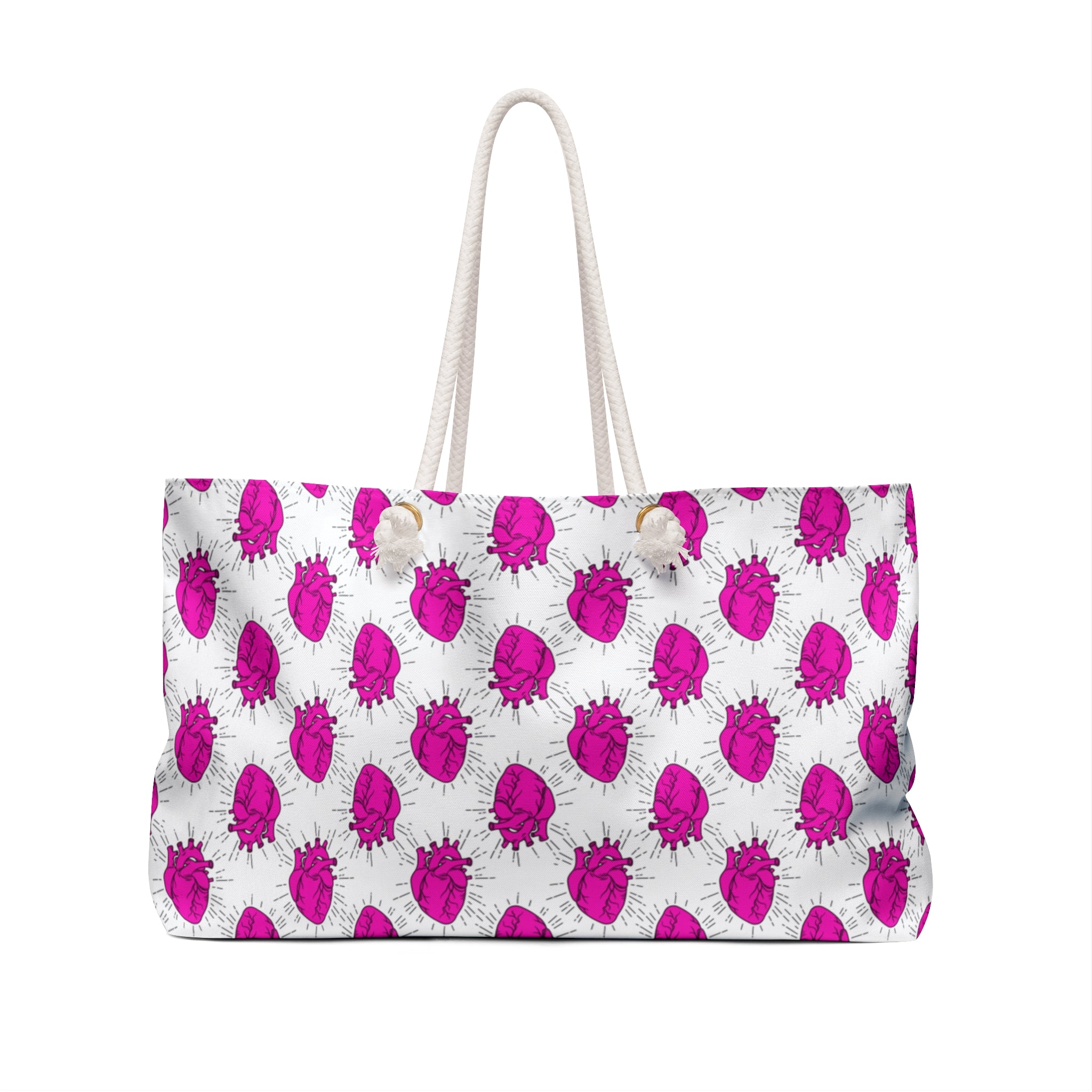 The Vibe Pattern (Black Print) Weekender Tote // Roomy Weekender Bag - Love Summer Fundraiser Weekender Tote Bag