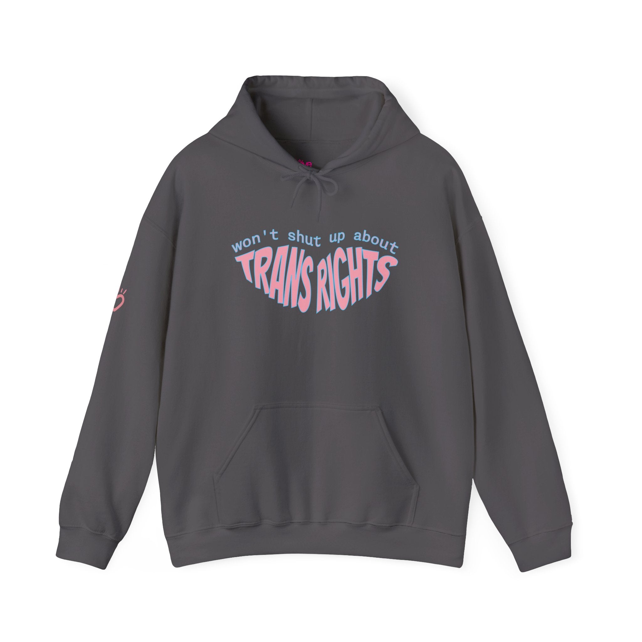 Won't Shut Up About Trans Rights Hoodie // Soft Cotton Hooded Sweatshirt - Trans Rights Hoodie