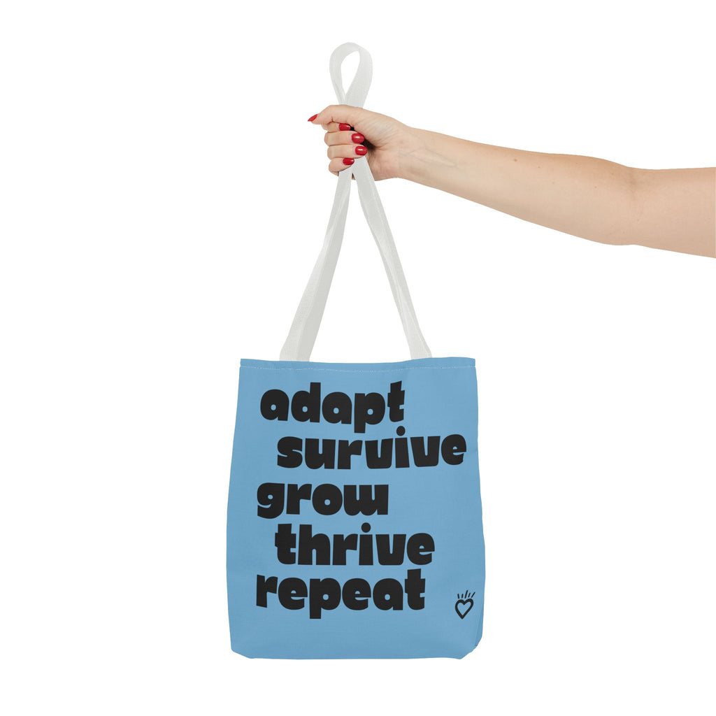 ADAPT, SURVIVE, GROW, THRIVE Cycle Everyday Tote // Compact Tote Bag - Artists, Creatives