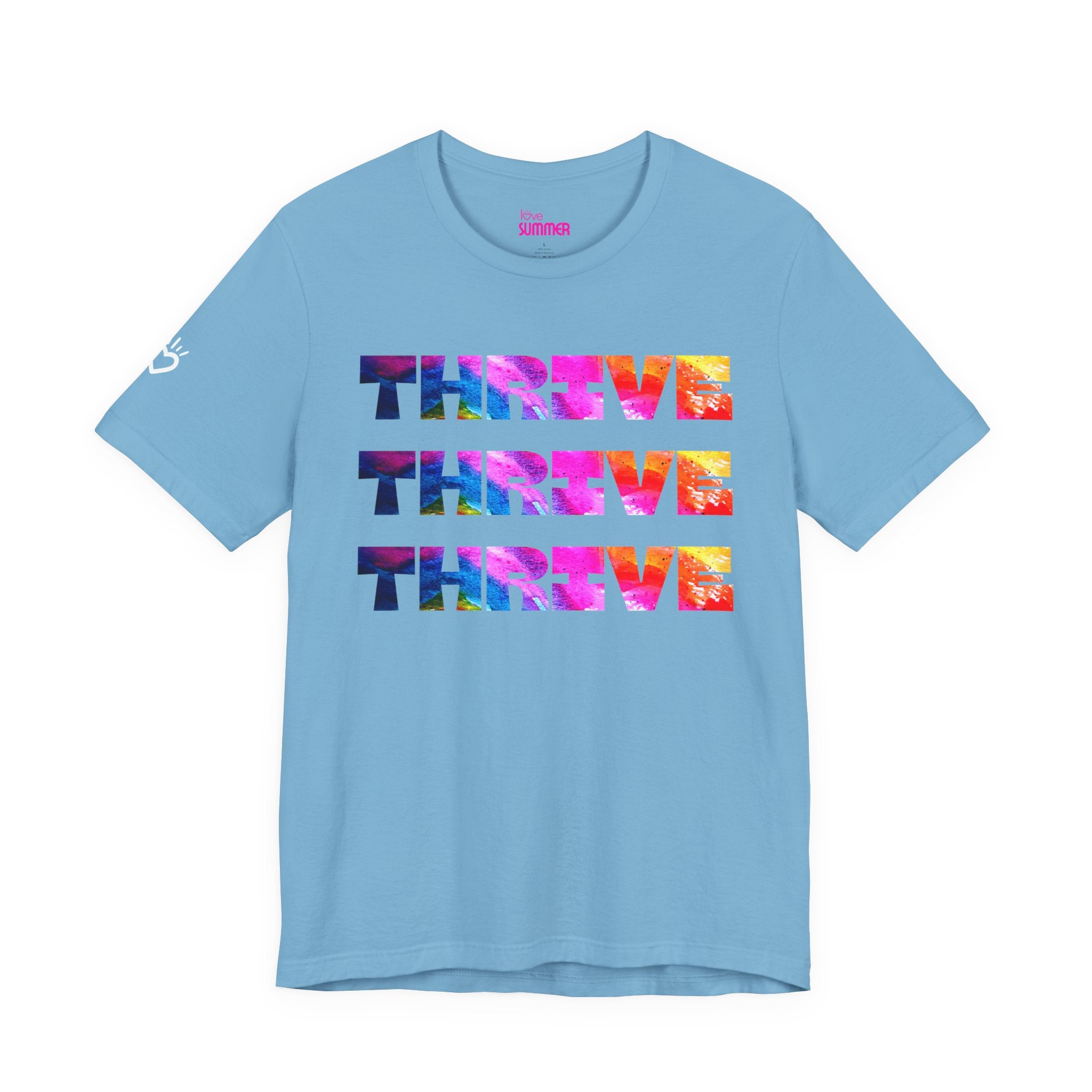 THRIVE Watercolor Graphic Tee // Premium Cotton Unisex T-Shirt - Bright Bold Statement Tee