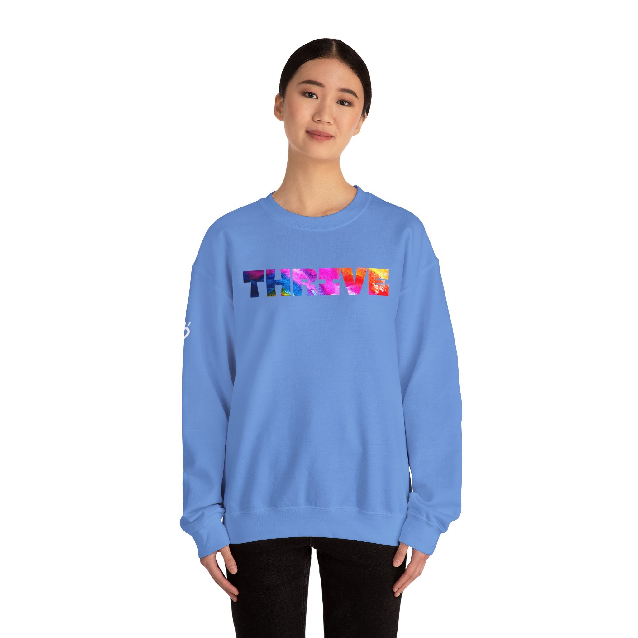 THRIVE — Cozy Sweatshirt | Watercolor Graphic Crewneck