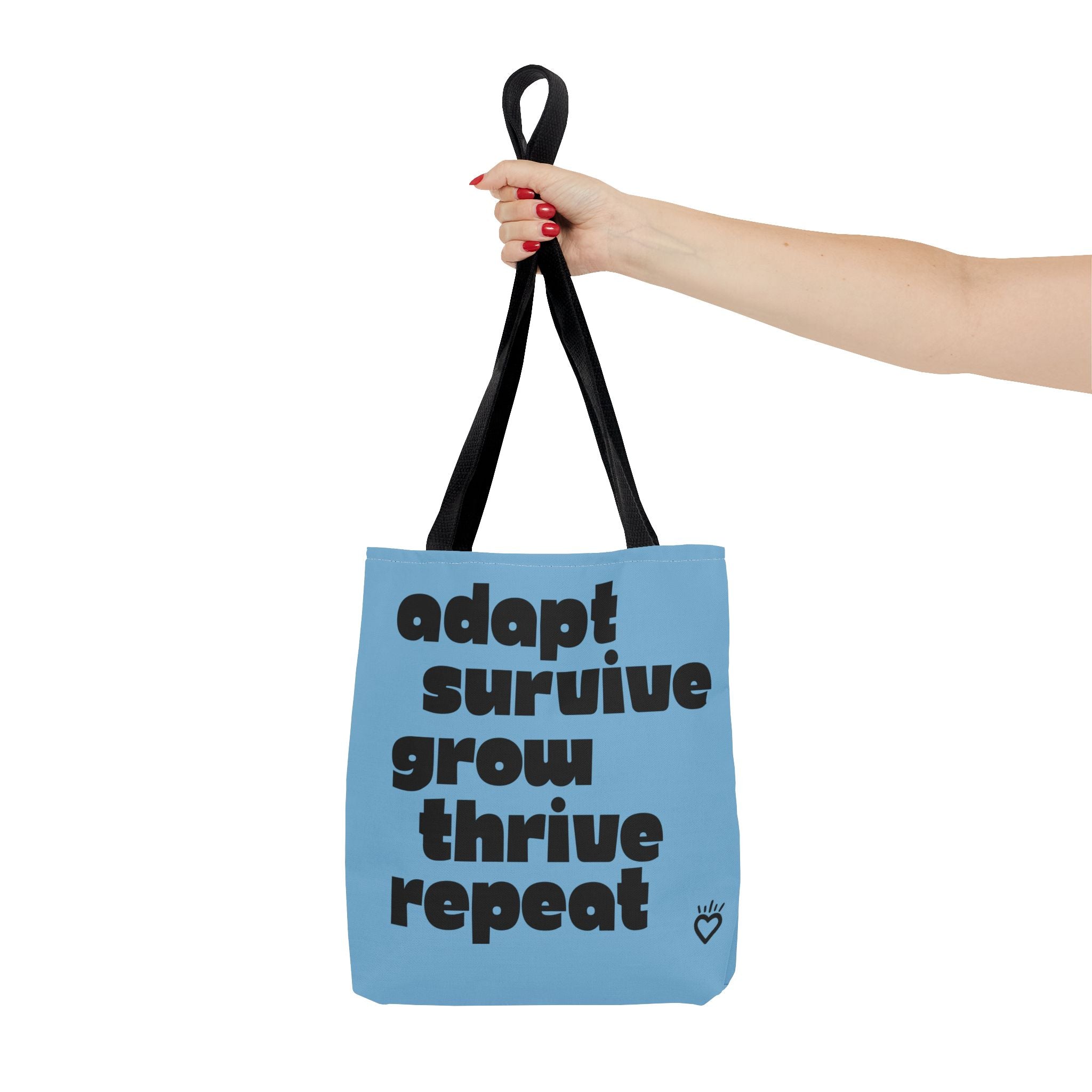 ADAPT, SURVIVE, GROW, THRIVE Cycle Everyday Tote // Compact Tote Bag - Artists, Creatives