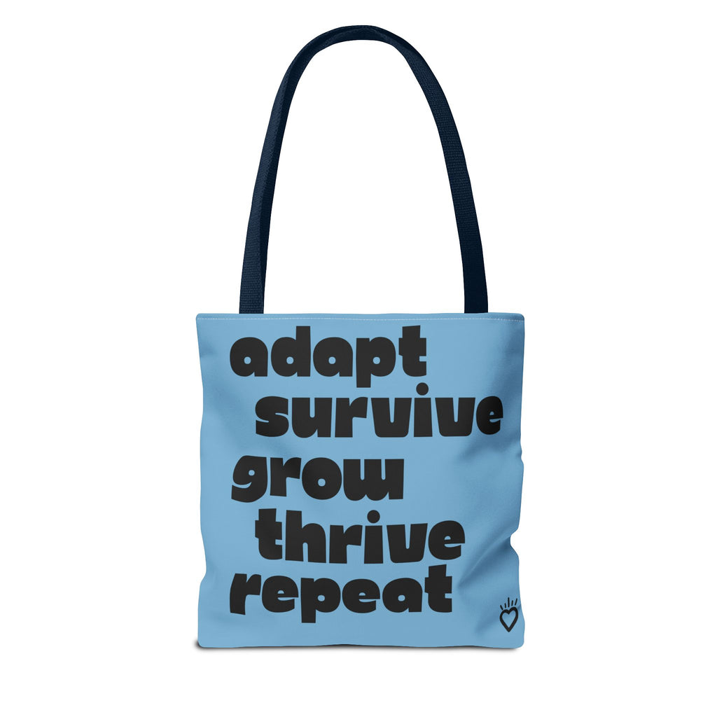 ADAPT, SURVIVE, GROW, THRIVE Cycle Everyday Tote // Compact Tote Bag - Artists, Creatives