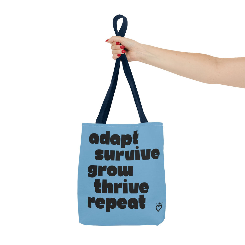 ADAPT, SURVIVE, GROW, THRIVE Cycle Everyday Tote // Compact Tote Bag - Artists, Creatives
