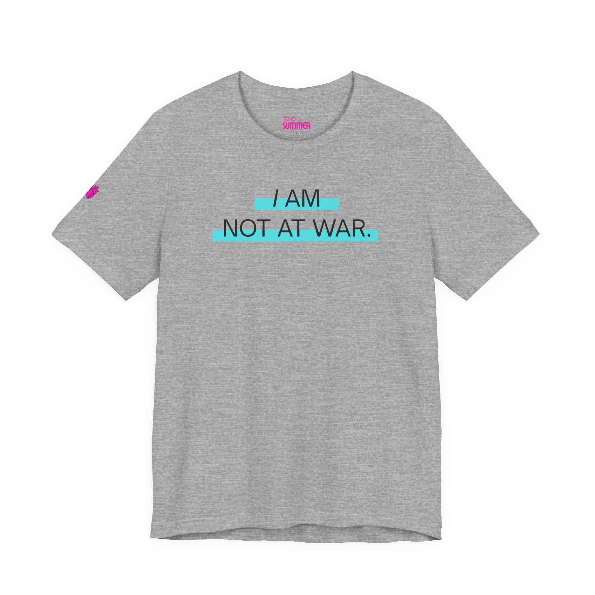 I AM NOT AT WAR Tee // Premium Cotton Unisex T-shirt - Minimalist Peace Statement Tee
