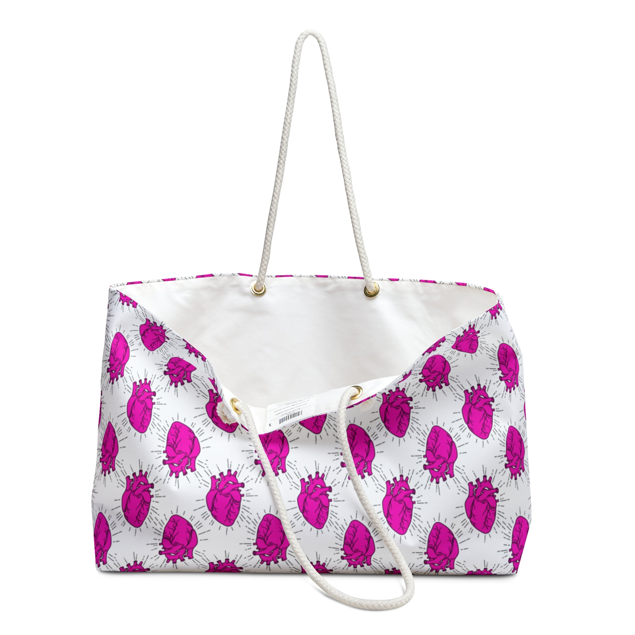 The Vibe Pattern (Black Print) Weekender Tote // Roomy Weekender Bag - Love Summer Fundraiser Weekender Tote Bag