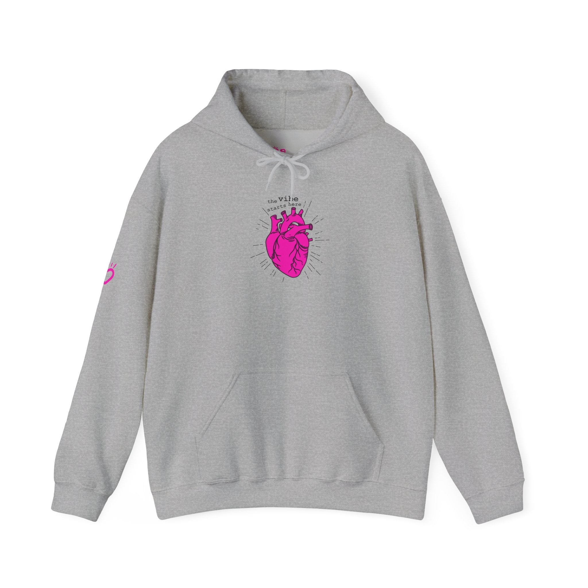 The Vibe Starts Here Hoodie (Black Print) // Soft Cotton Hoodie - Love Summer Fundraiser Hoodie