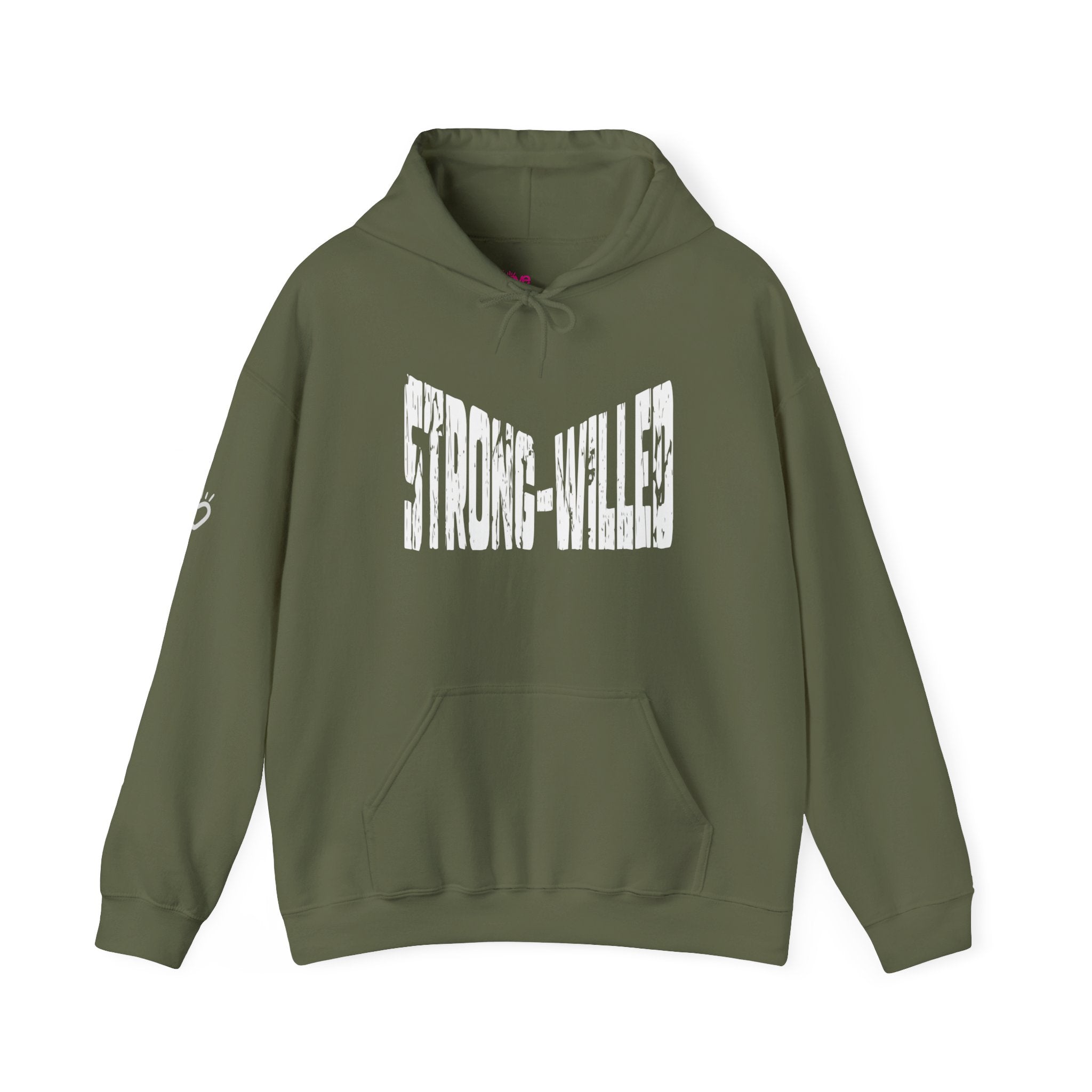 STRONG WILLED Statement Hoodie // Soft Cotton Hooded Sweatshirt - Strength Hoodie