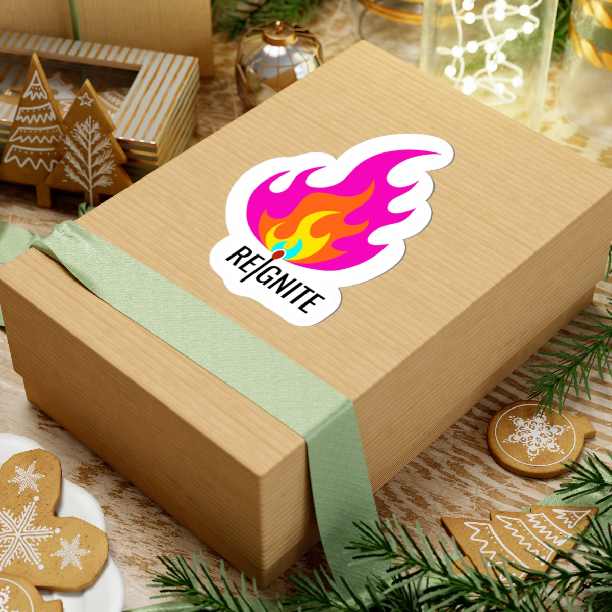 REIGNITE — Kiss-Cut Sticker | Flame & Match Motivation