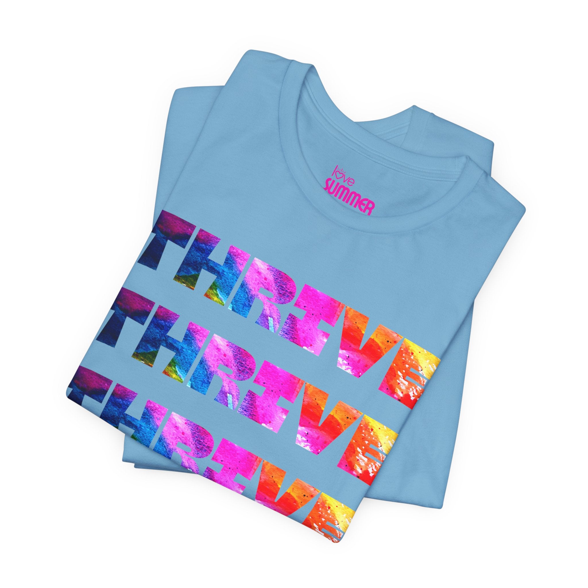 THRIVE Watercolor Graphic Tee // Premium Cotton Unisex T-Shirt - Bright Bold Statement Tee