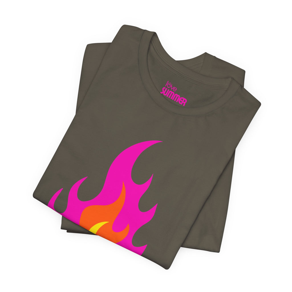 REIGNITE Tee // Premium Cotton Unisex T-Shirt - Flame Graphic Statement Tee