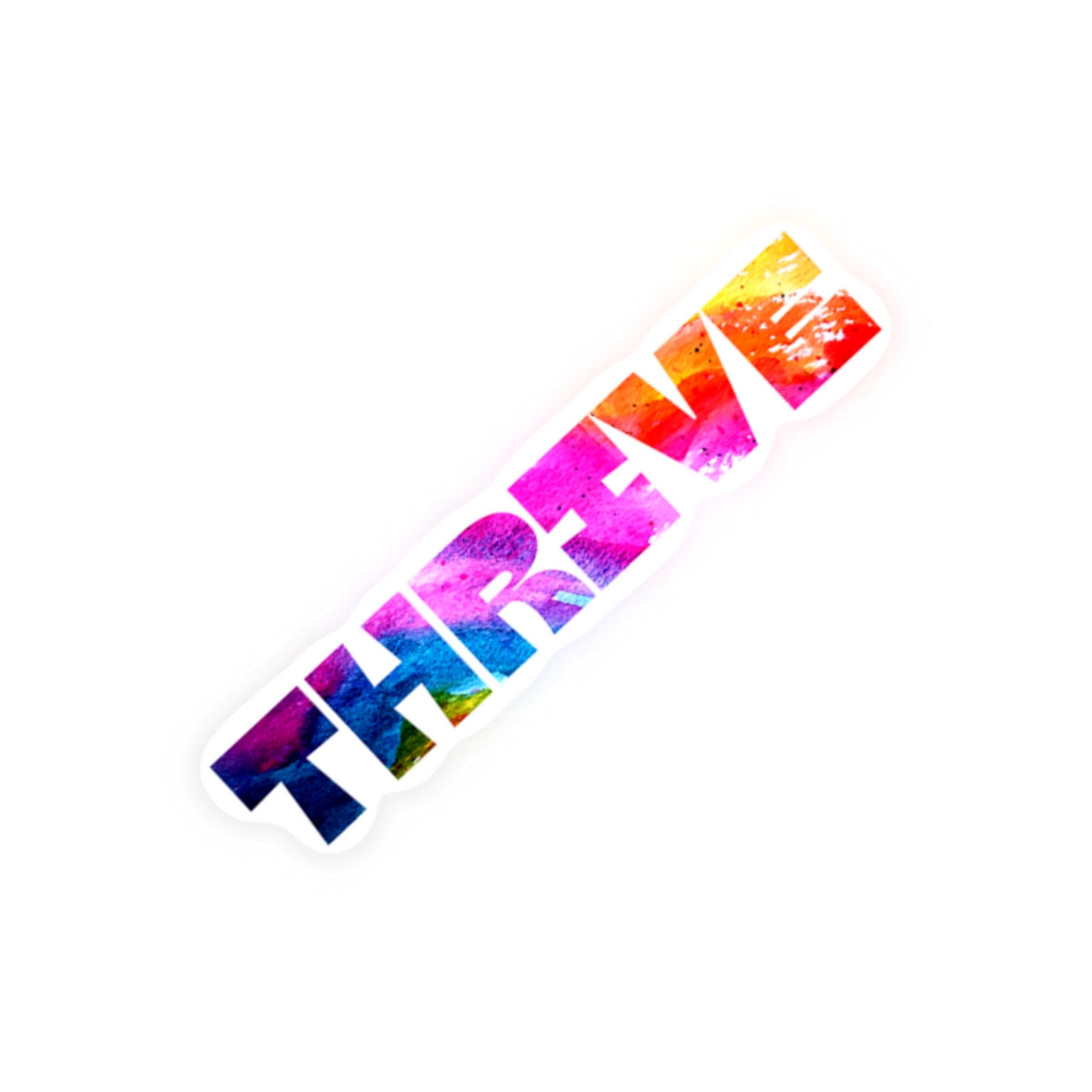THRIVE — Kiss-Cut Sticker | Bold Watercolor Motivation