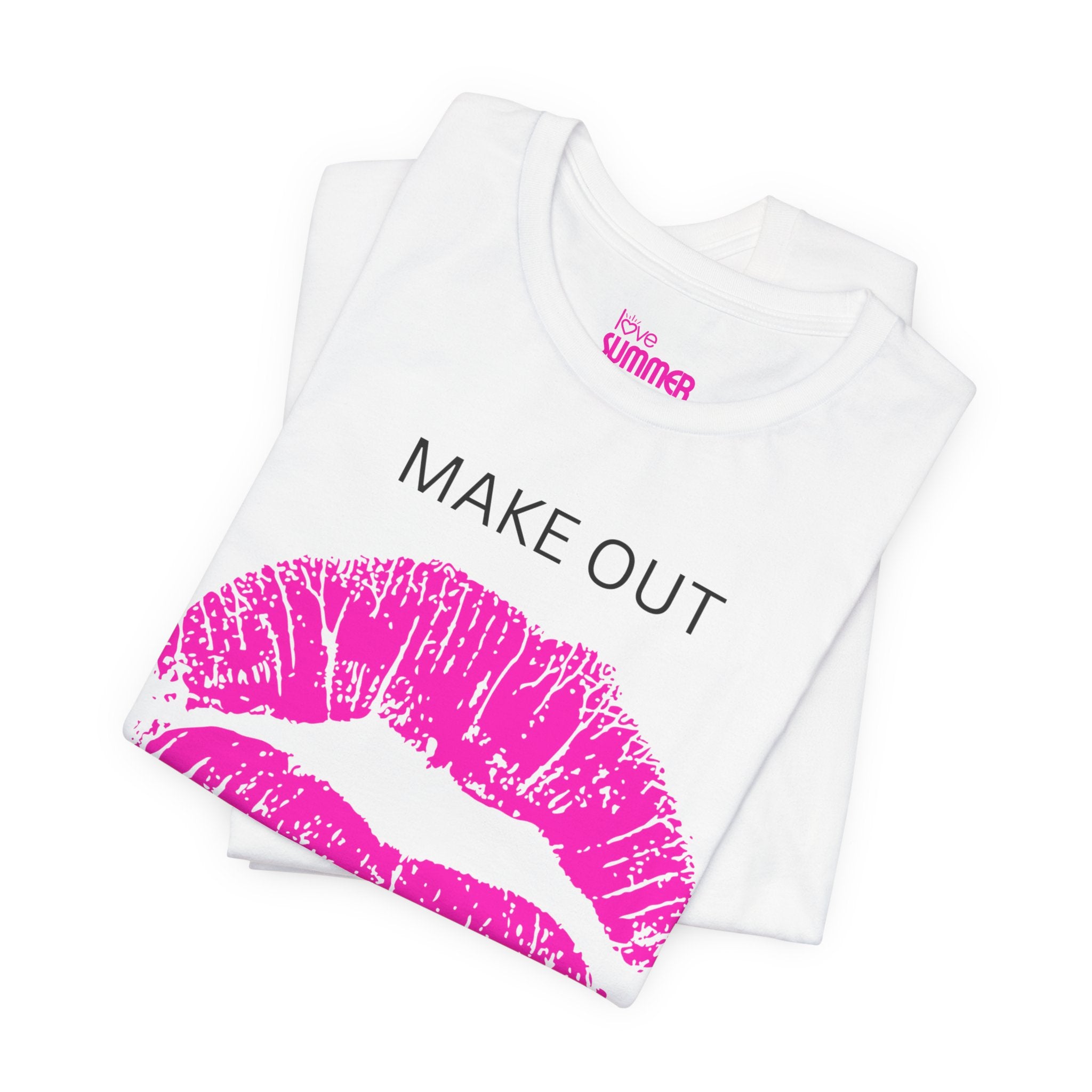 MAKE OUT, NOT WAR Kiss Print Resistance Tee // Premium Cotton Unisex T-Shirt - Bold Statement