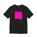 #F506B8 Love Summer Pink Color Swatch Black Tee // Premium Cotton Unisex T-shirt — Graphic Brand Tee