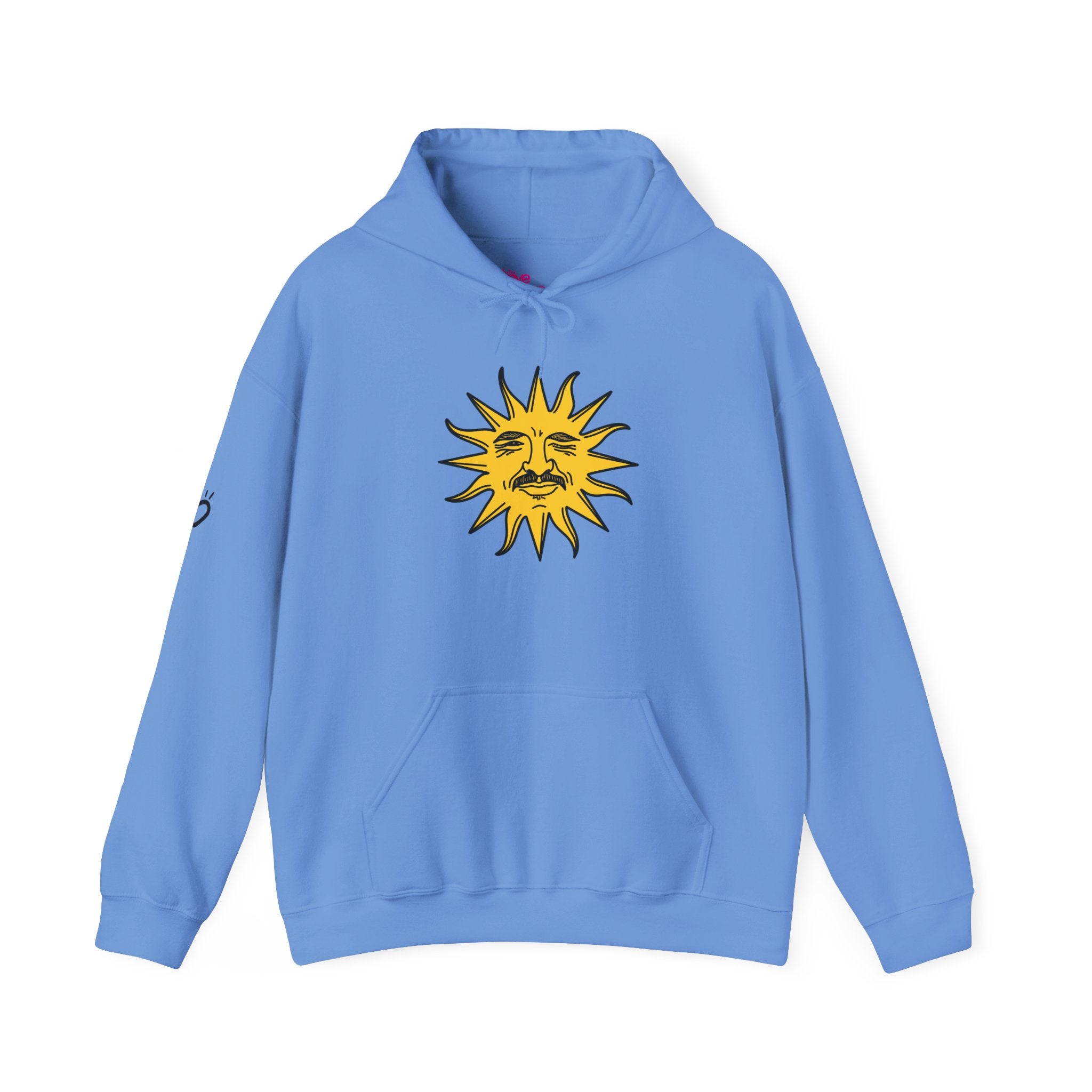 EL SOL Pedro Pascal Portrait Sun Graphic Hoodie // Soft Cotton Hoodie - Sunny Retro Design