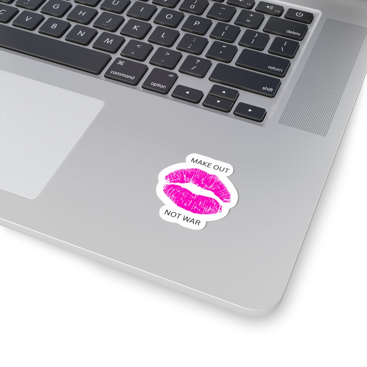 MAKE OUT, NOT WAR — Kiss-Cut Sticker | Retro, Durable Vinyl