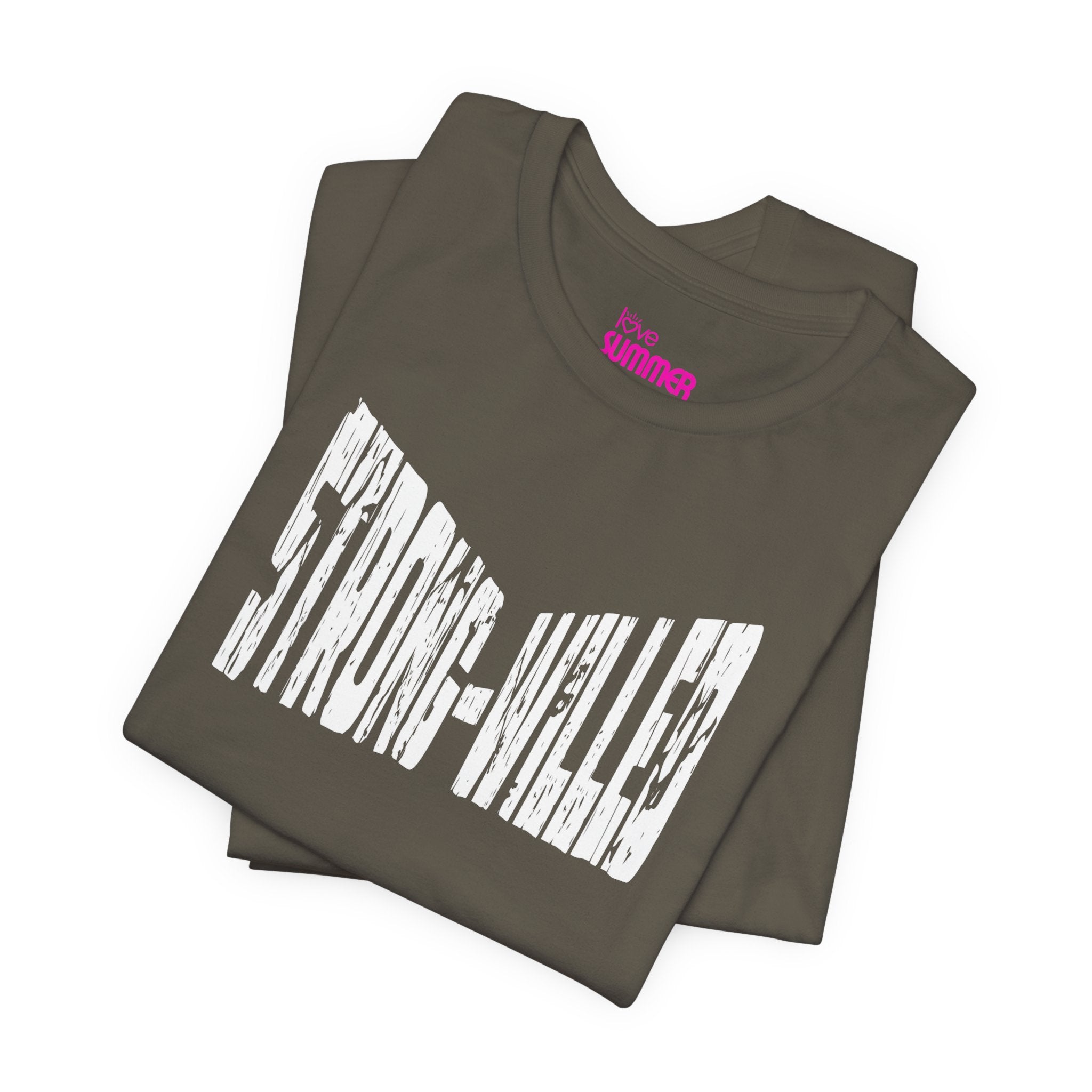 STRONG-WILLED Declaration Tee // Premium Cotton T-shirt - Inspiration, Motivation