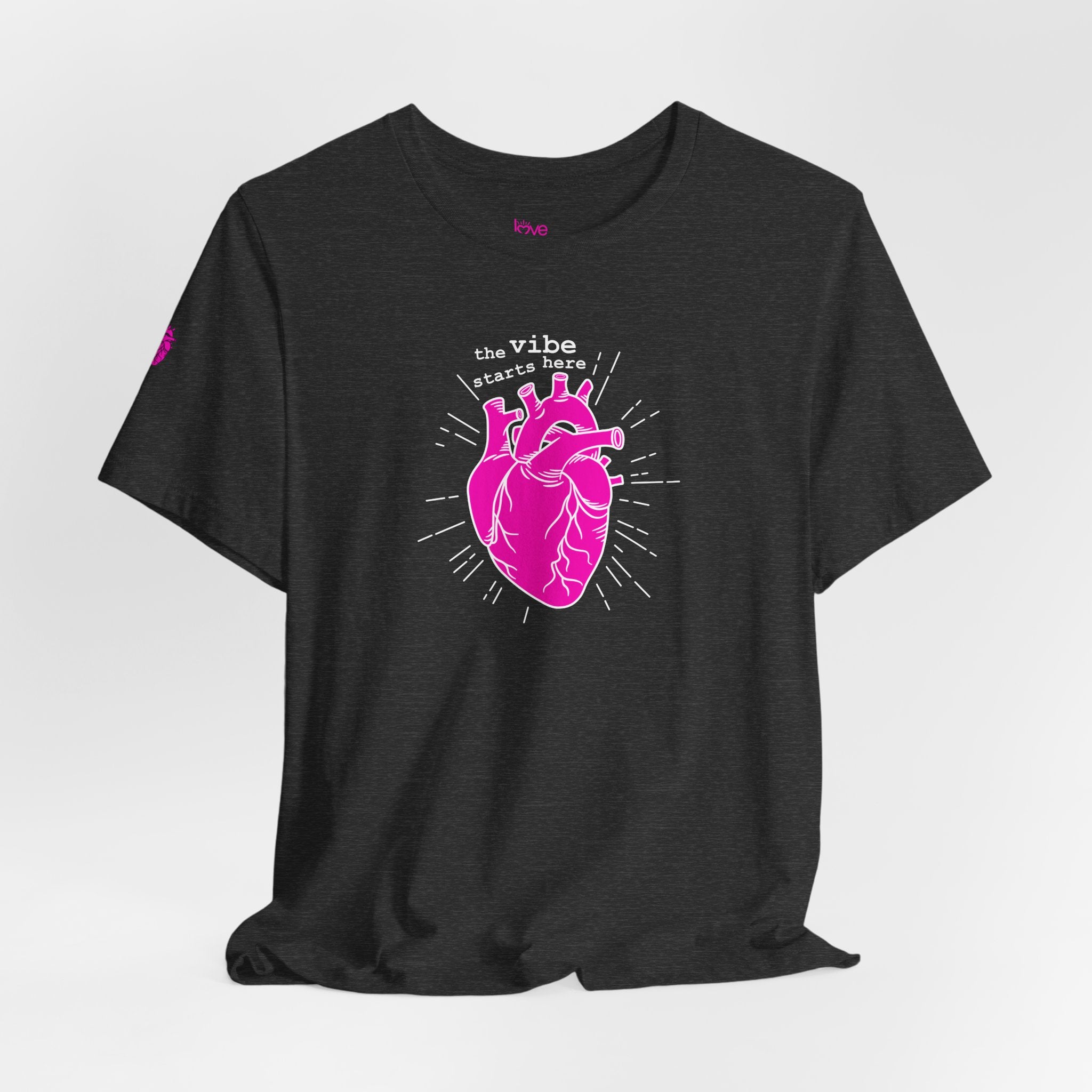 The Vibe Starts Here Tee (White Print) // Premium Cotton Unisex T-shirt - Summer Leigh Vibe Tee