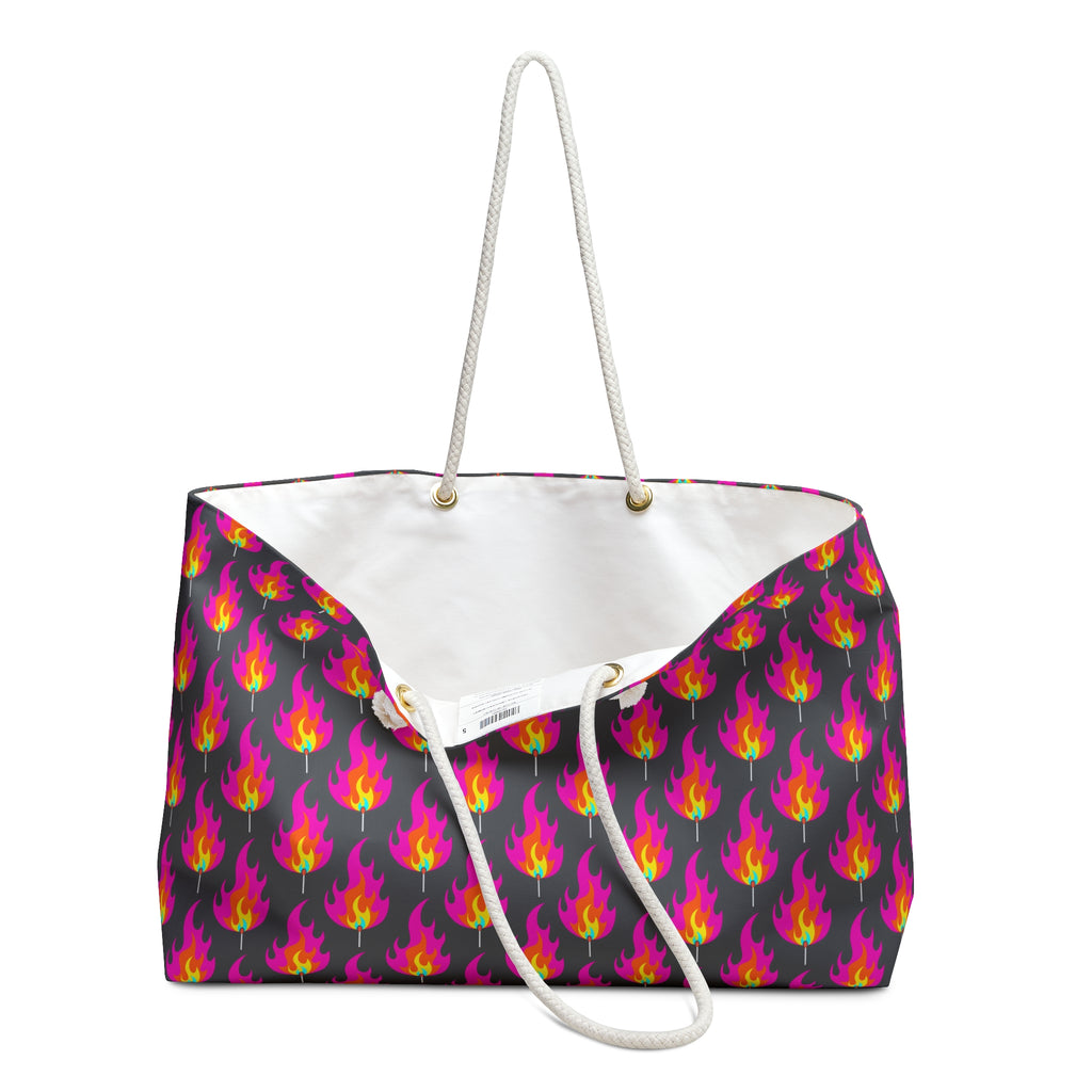 REIGNITE Heart-flame All-Over-Print Weekender Tote Bag // Roomy Weekender Tote - Original Watercolor Art Bag