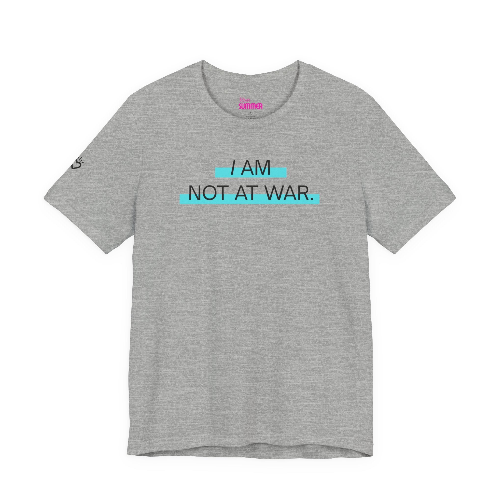 I AM NOT AT WAR Tee // Premium Cotton Unisex T-shirt - Minimalist Peace Statement Tee