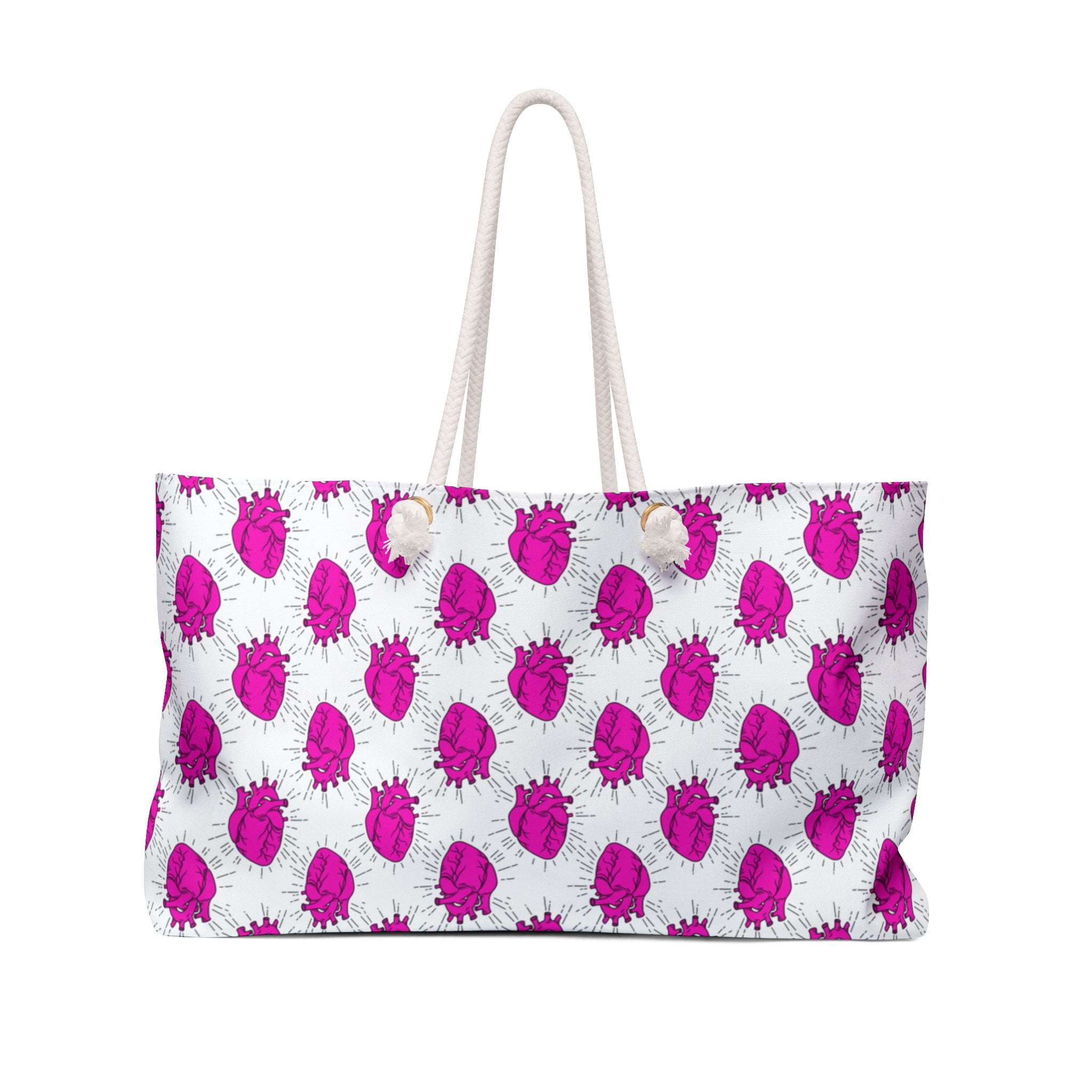 The Vibe Pattern (Black Print) Weekender Tote // Roomy Weekender Bag - Love Summer Fundraiser Weekender Tote Bag