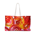 PLUCKED Watercolor Rose Print Weekender Tote Bag // Roomy Weekender Tote - Original Watercolor Art